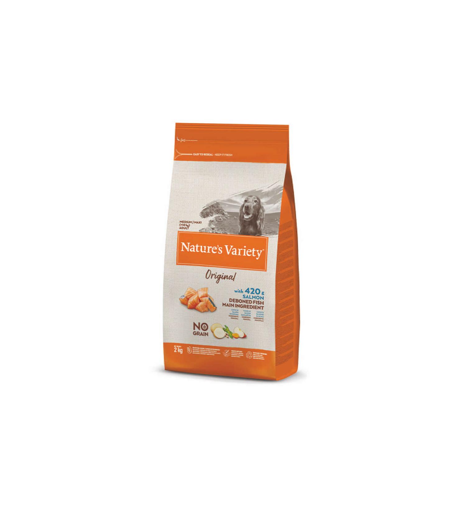 NATURES VARIETY Nv Dog No Gra n Medium/max Adult Salmon 2kg 533132
