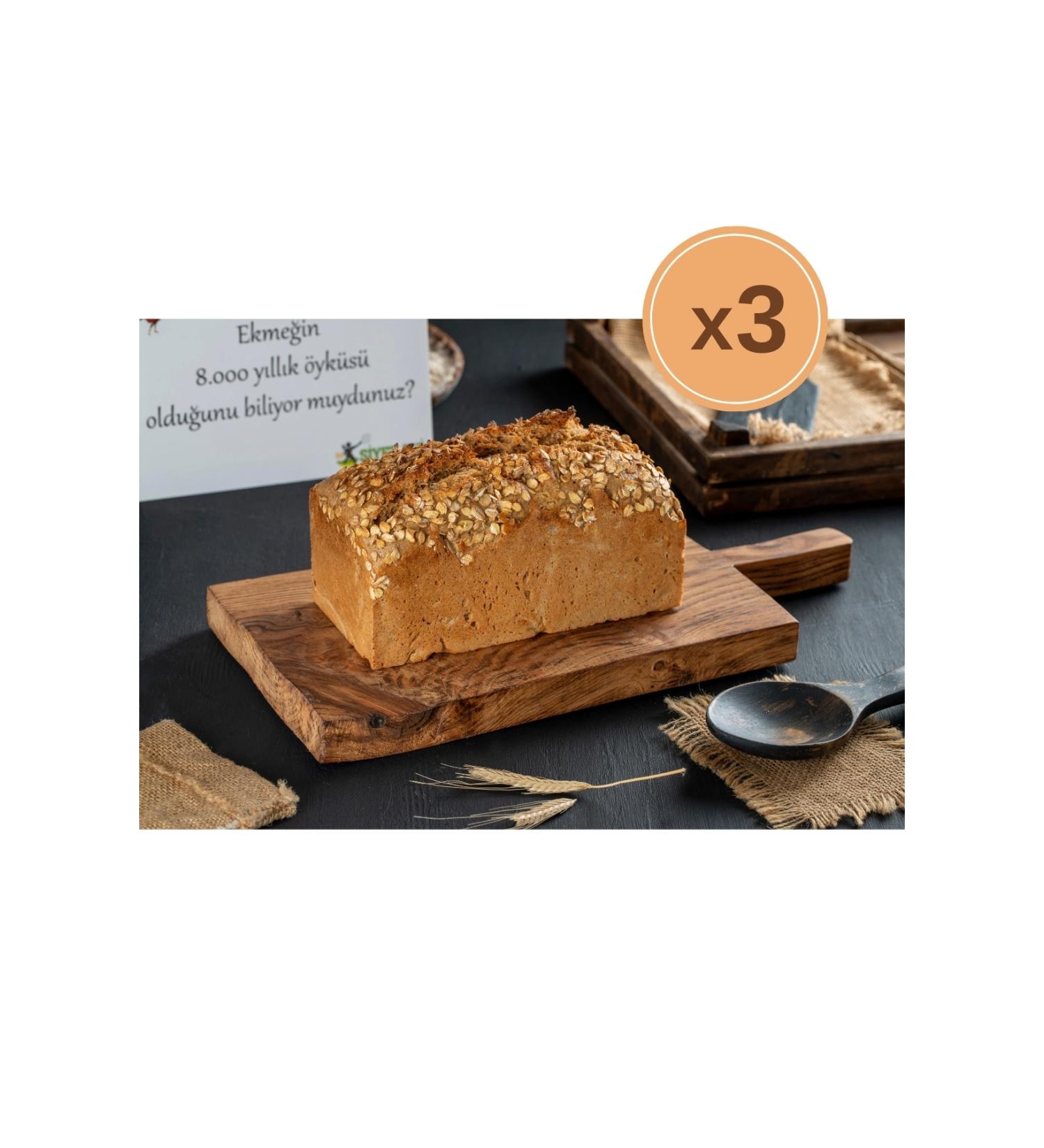 Einkorn House 3 Kg Unsalted 0 Einkorn Wheat Sourdough 3 Breads Total 3x1 Kg (Unsalted-unsalted-unsalted)