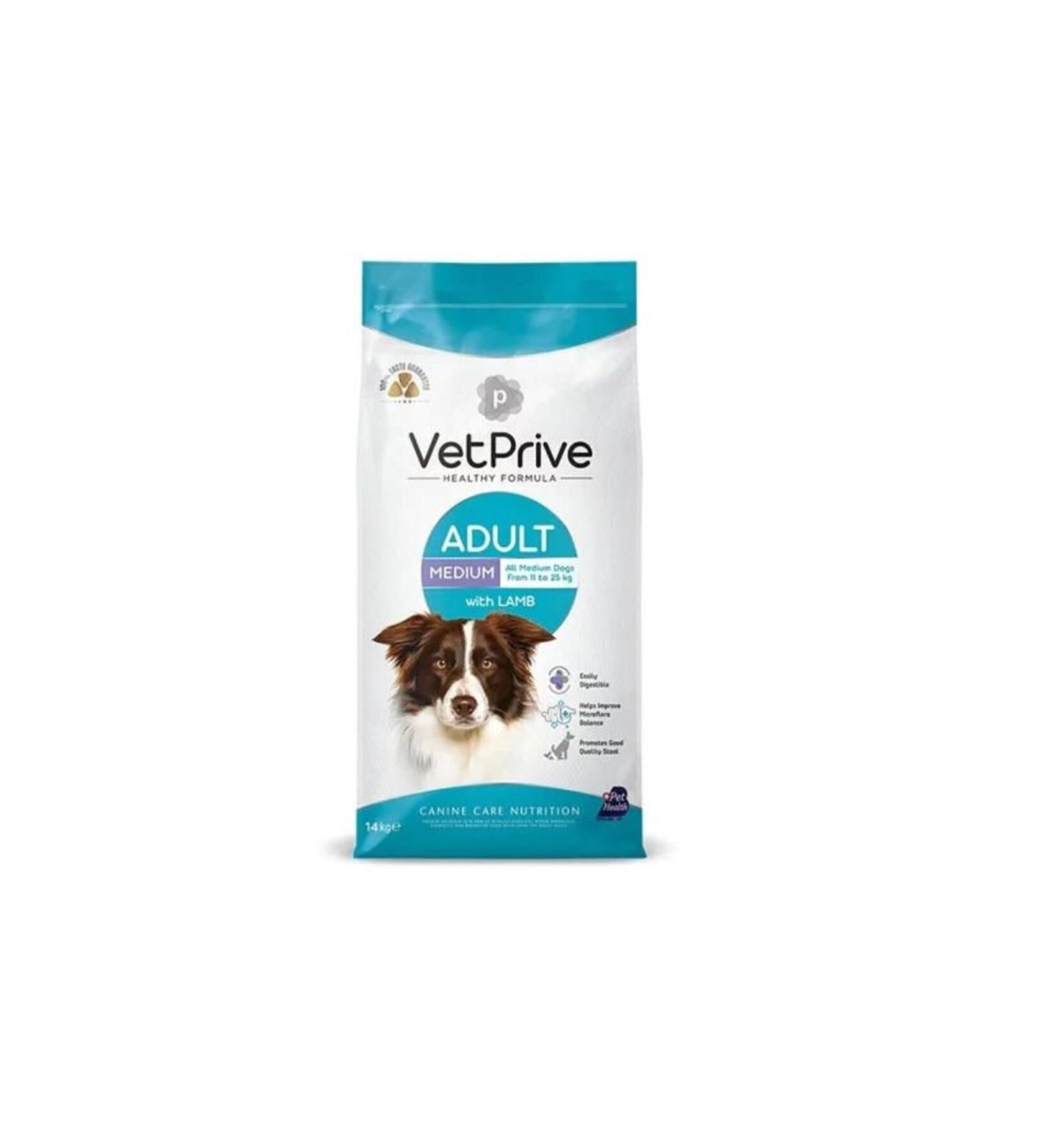 Vets Best Vet Prive Adult Lamb Meat Medium Breed Adult Dog Food 14 Kg - Petshopundan