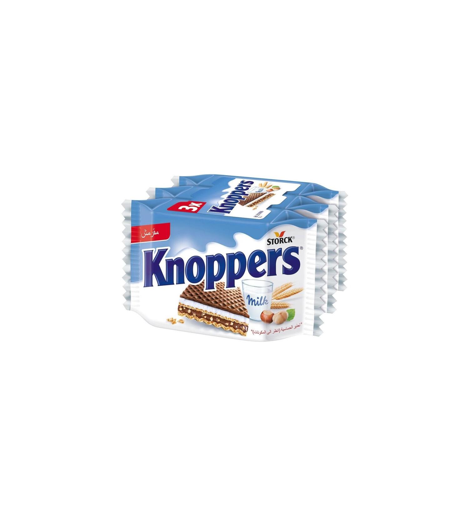 Storck Knoppers Milk Cream and Nougat Cream Hazelnut Wafer 25 Gr 3-Pack