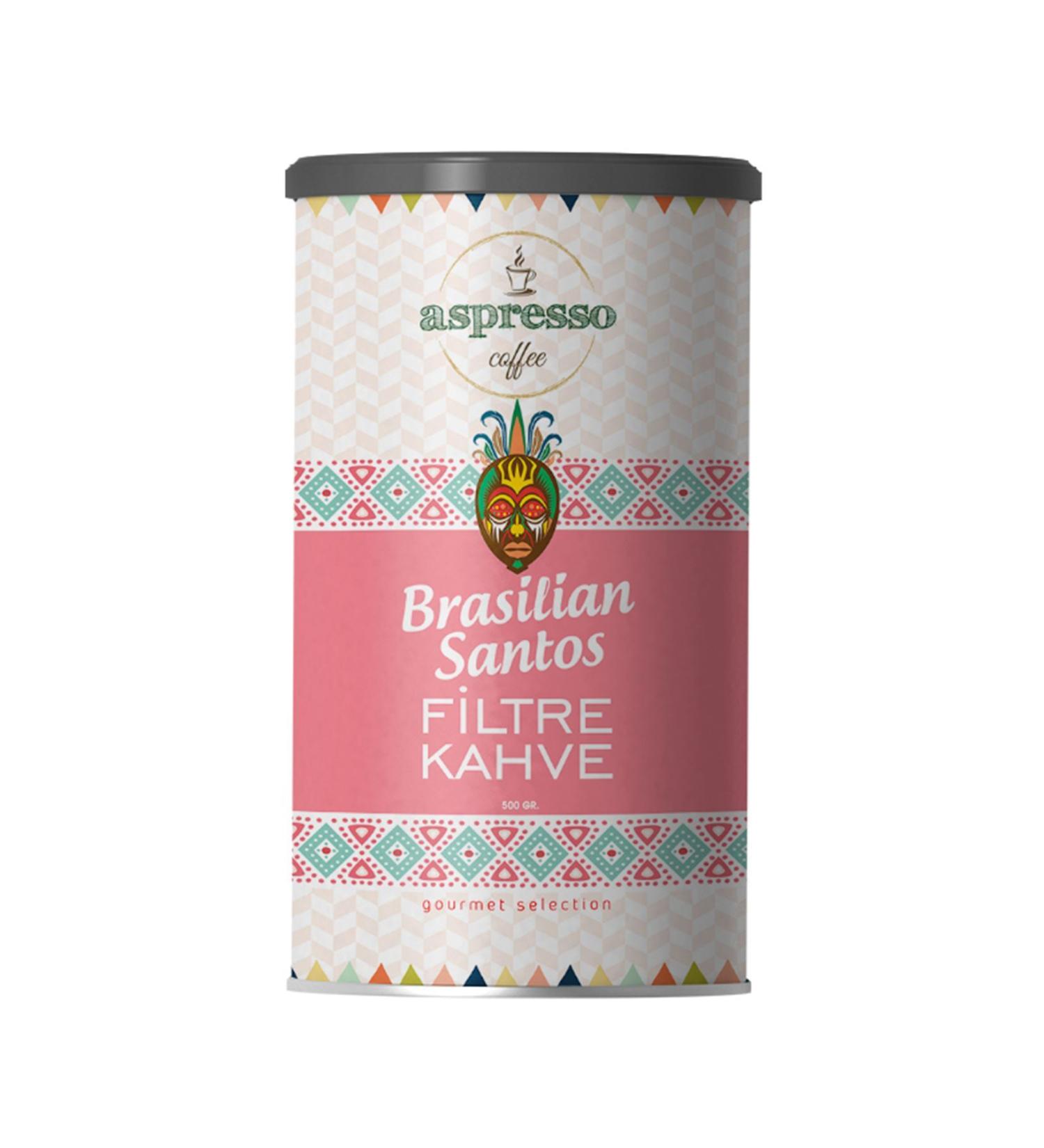 aspresso Brasilian Santos Filter Coffee 500 Gr.
