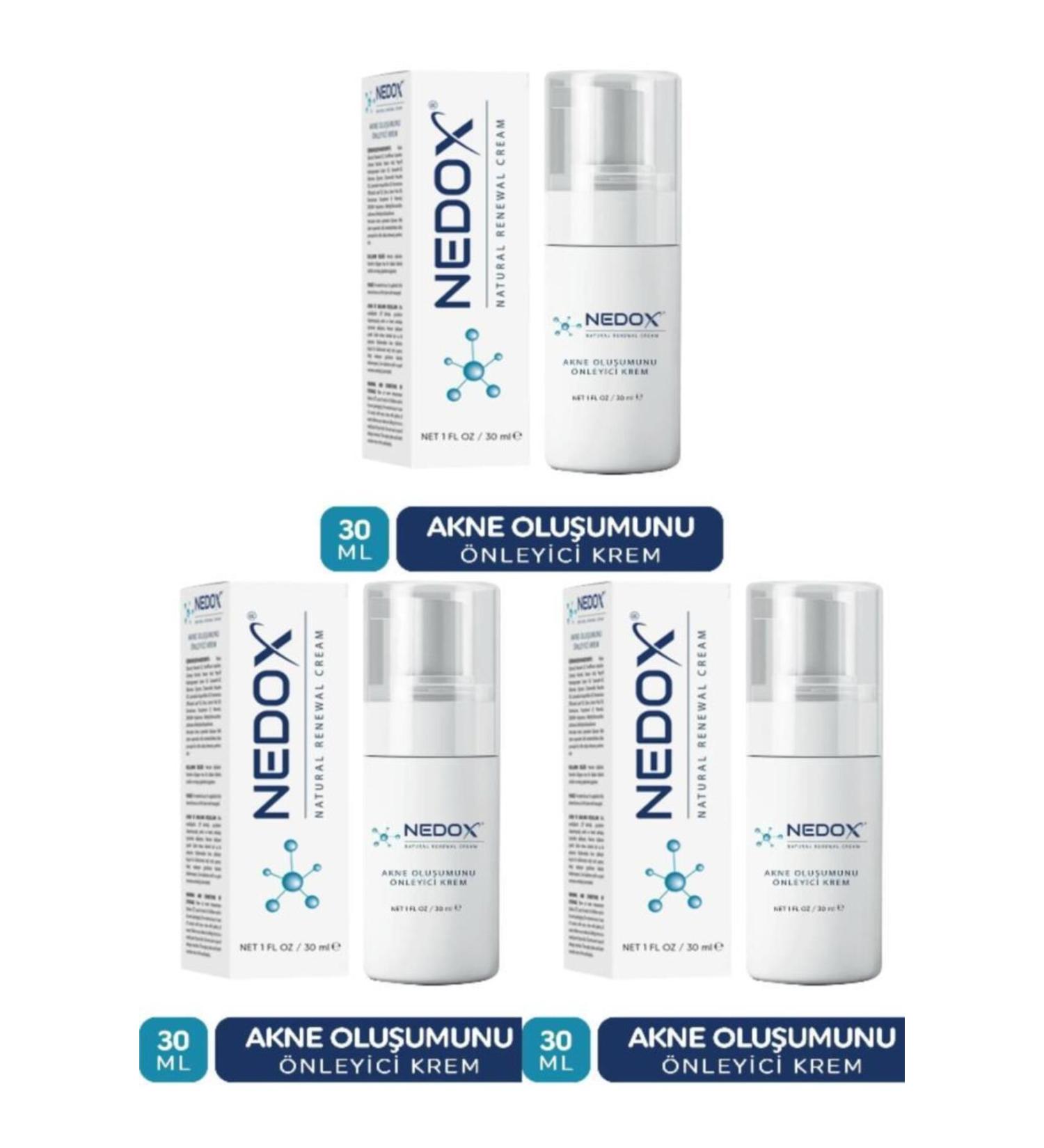 NEDOX 3 Pieces Anti-Acne Blackhead and Anti-Pimple Cream 30 ml