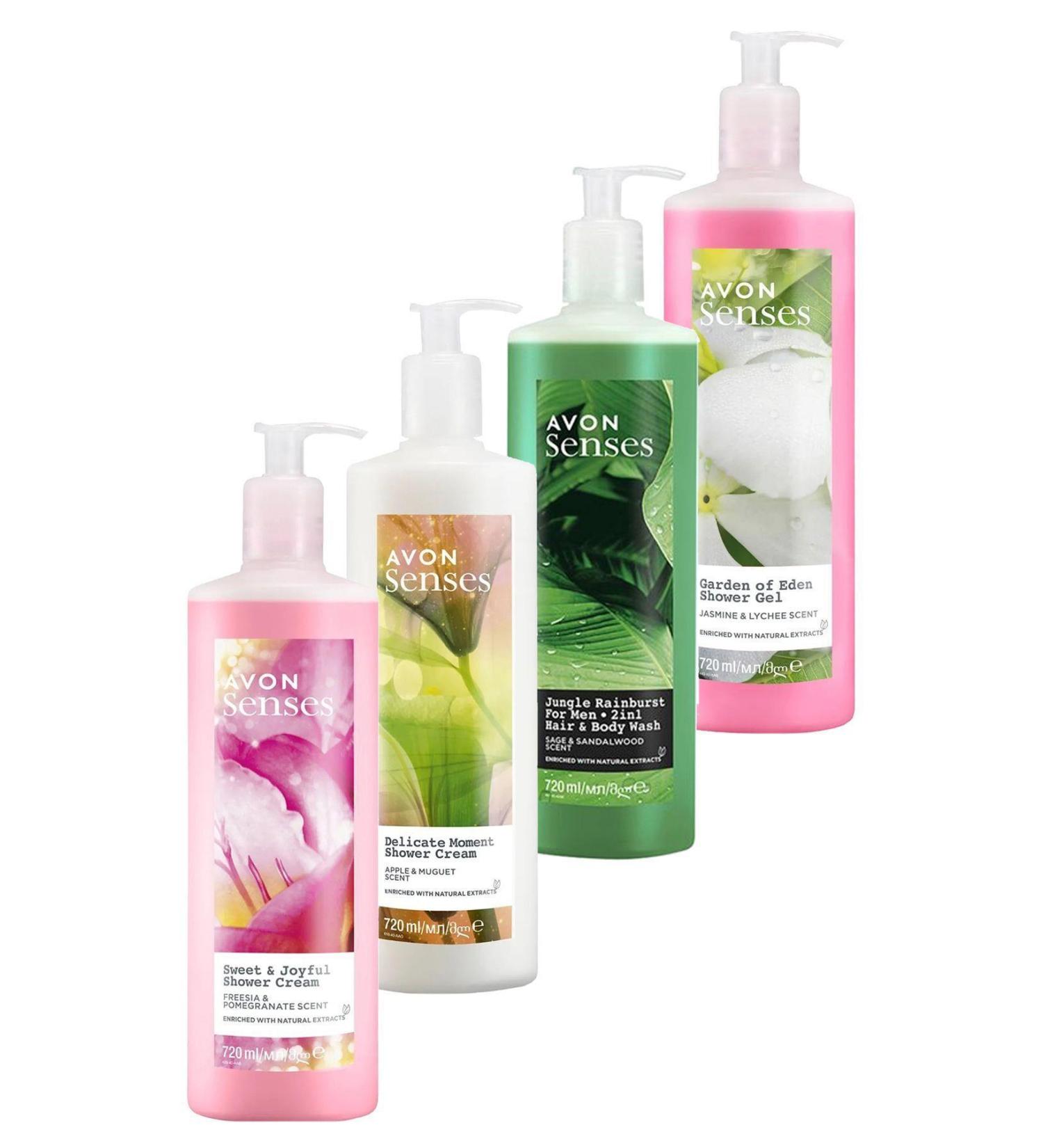 Avon Senses Quadruple Shower Gel Set 720 Ml. Quadruple Set