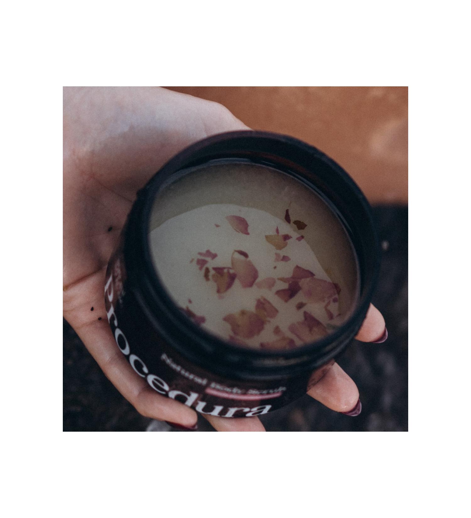 Procedura Natural Body Scrub - Natural Rose Oil - Purification - Moisturizing - Radiant Skin - Ingrown Hair Prevention 300 ml. - Buy Online on GoSupps.com