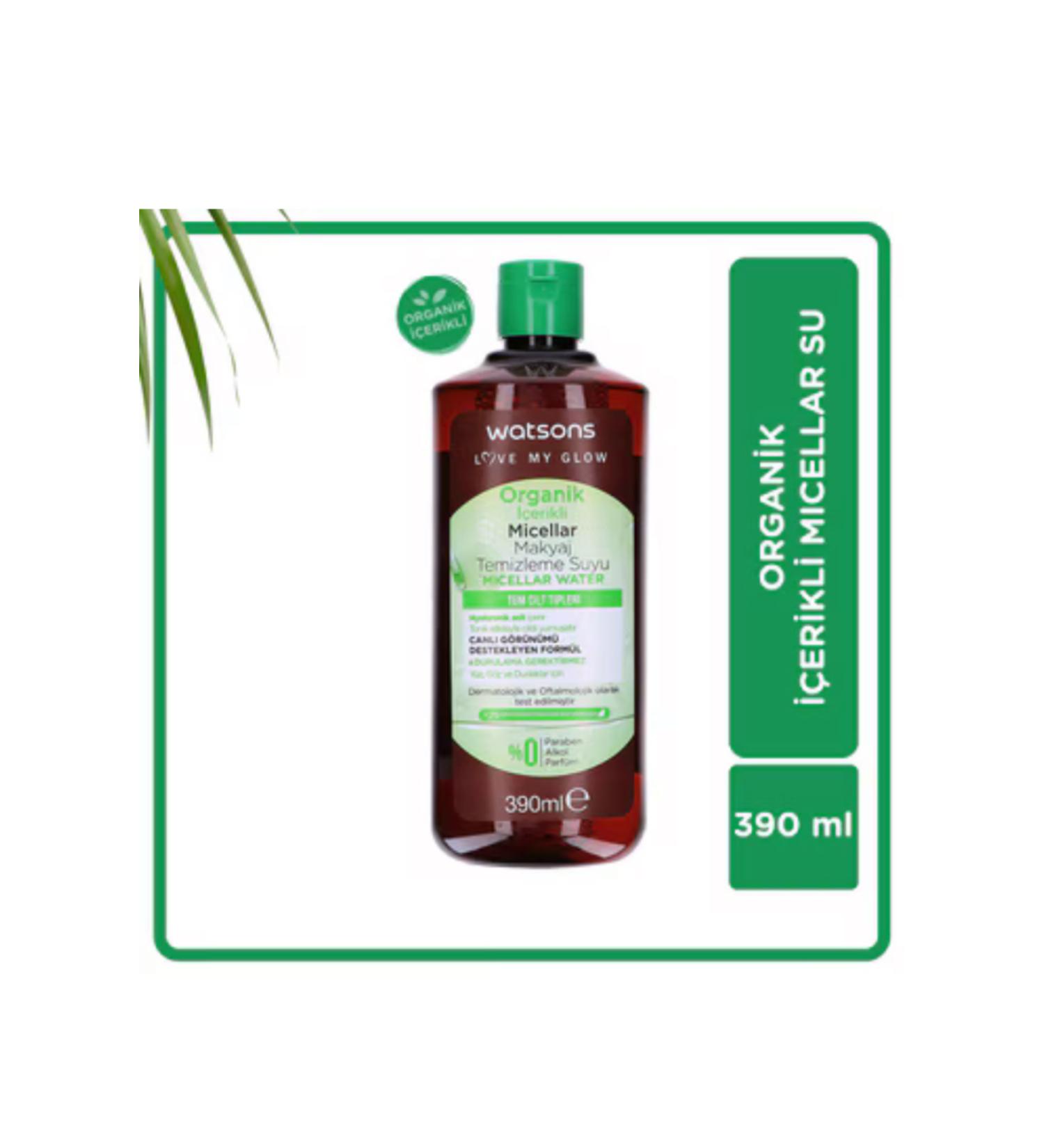 Watsons Organic Micellar Cleansing Water 390 ml - Buy Online on GoSupps.com