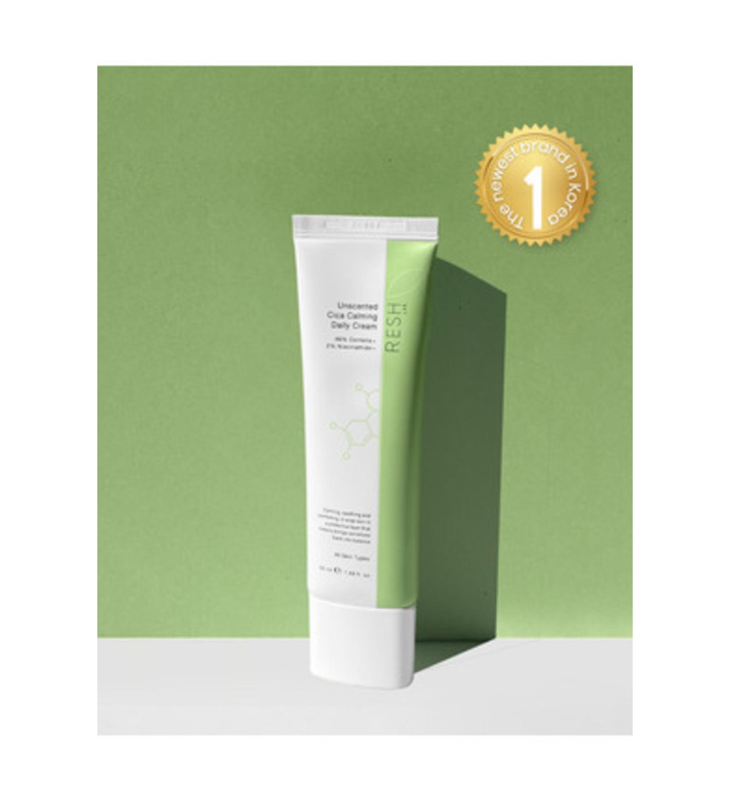 NOVAFACE STD Unscented Cica Calming Daily Cream - Vegan Herbal Moisturizing Cream 50ml Classic