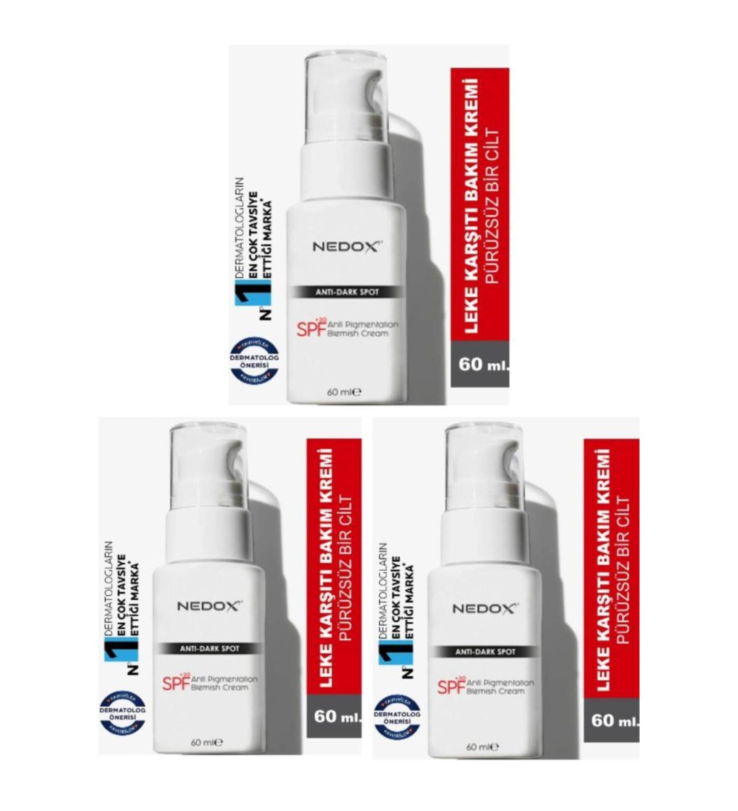 NEDOX 3 Pieces Skin Whitening Blemish Cream 60 Ml