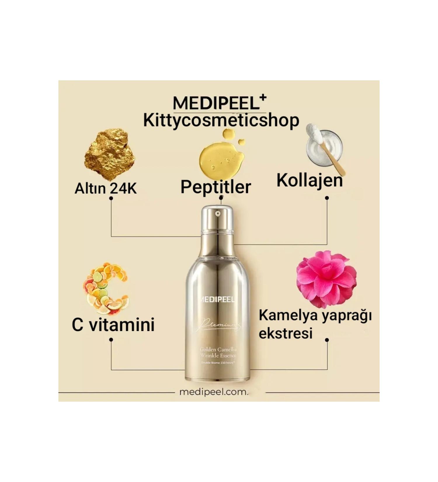 Medipeel Premium Golden Camellia Wrinkle Essence 50 ml(Golden Camellia Wrinkle Essence) - Buy Online on GoSupps.com