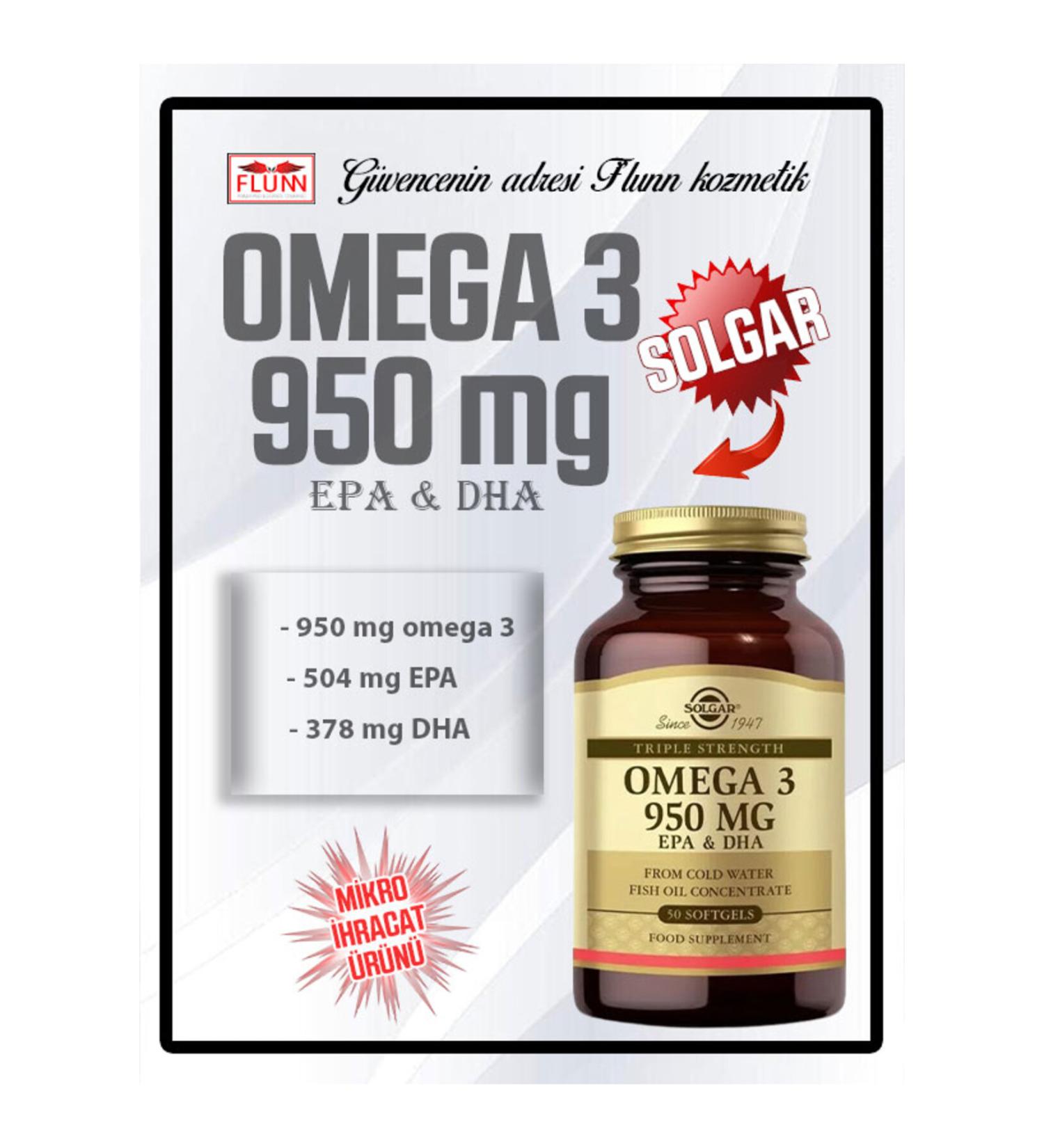 Solgar Omega 3 950 Mg 50 Softgel Capsules - Buy Online on GoSupps.com