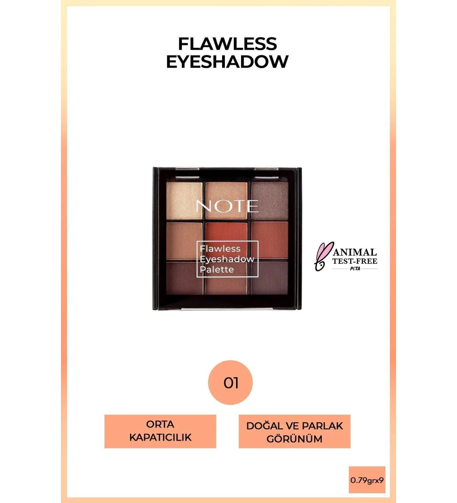 Note Cosmetics Easy-To-Apply High-Pigment Matte Sparkling Powder Eyeshadow Palette 01 Vibrant Colors Passi.4840 - Buy Online on GoSupps.com