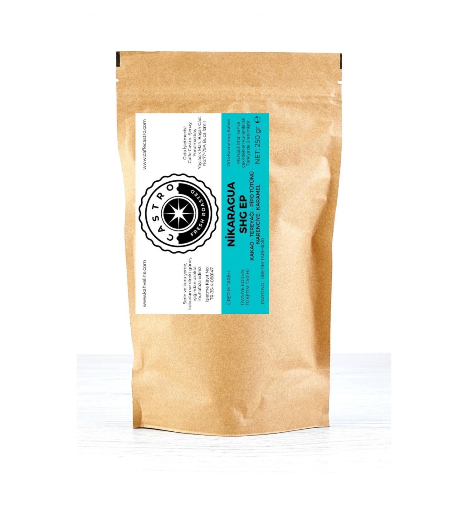 Castro Nicaragua Shg Specialty Coffee 250 Gr.