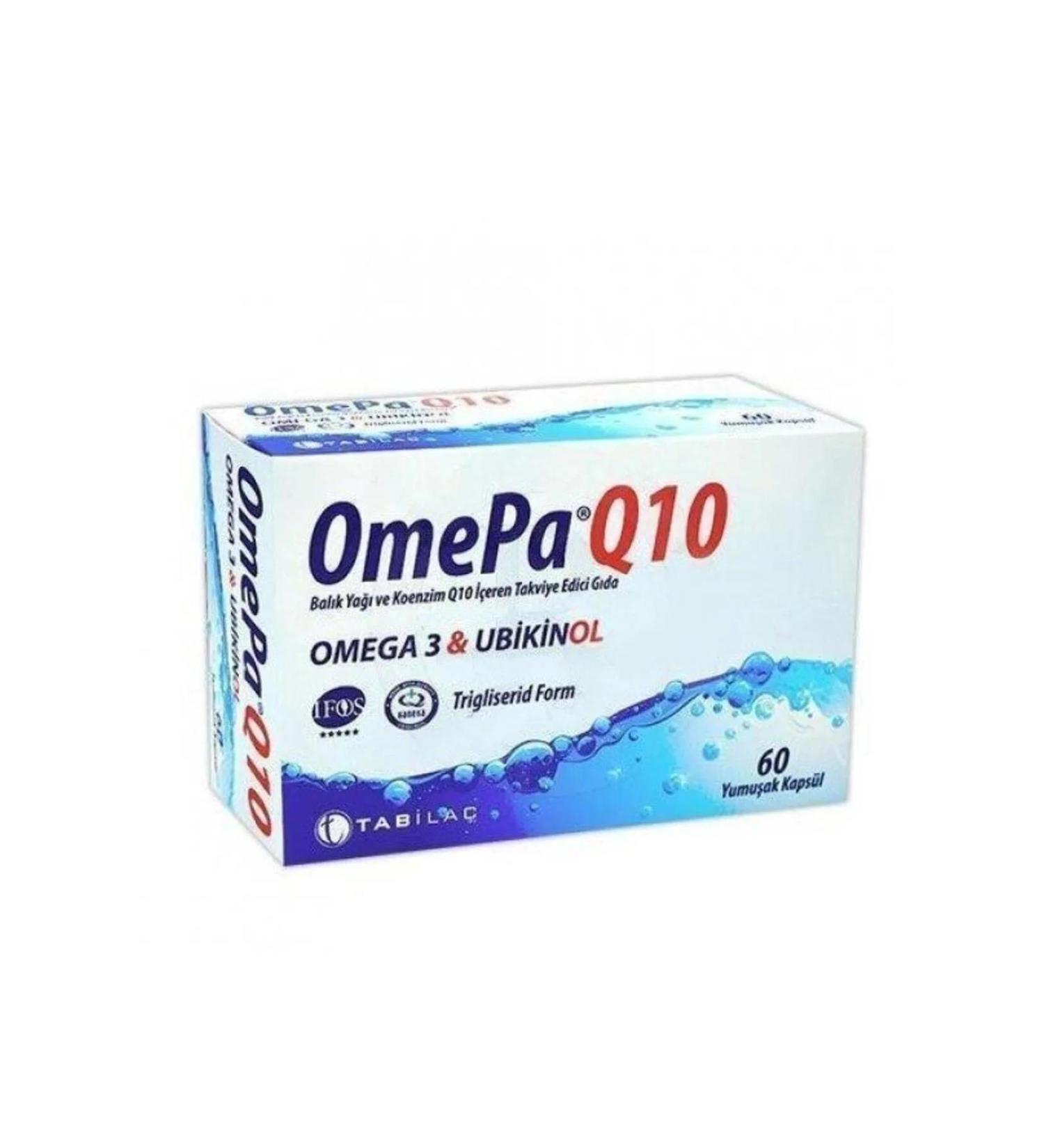 Tab Pharmaceuticals Tab Pharmaceuticals Omepa Q10 Omega 3 Ubiquinol 60 Soft Capsule