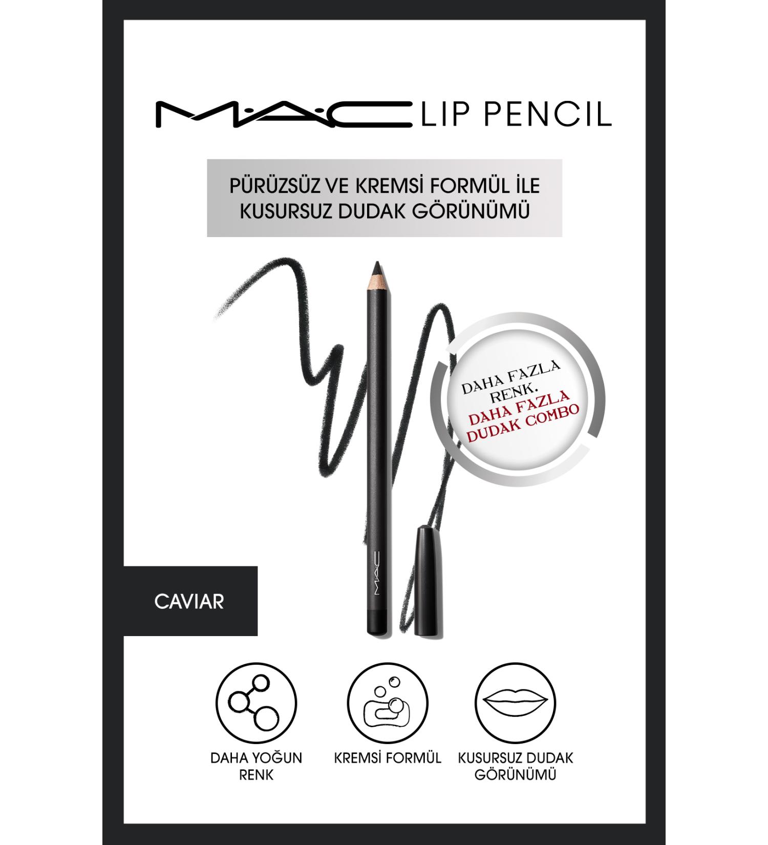 Mac Creamy Permanent Lip Pencil - Lip Pencil - Caviar 1.45 G