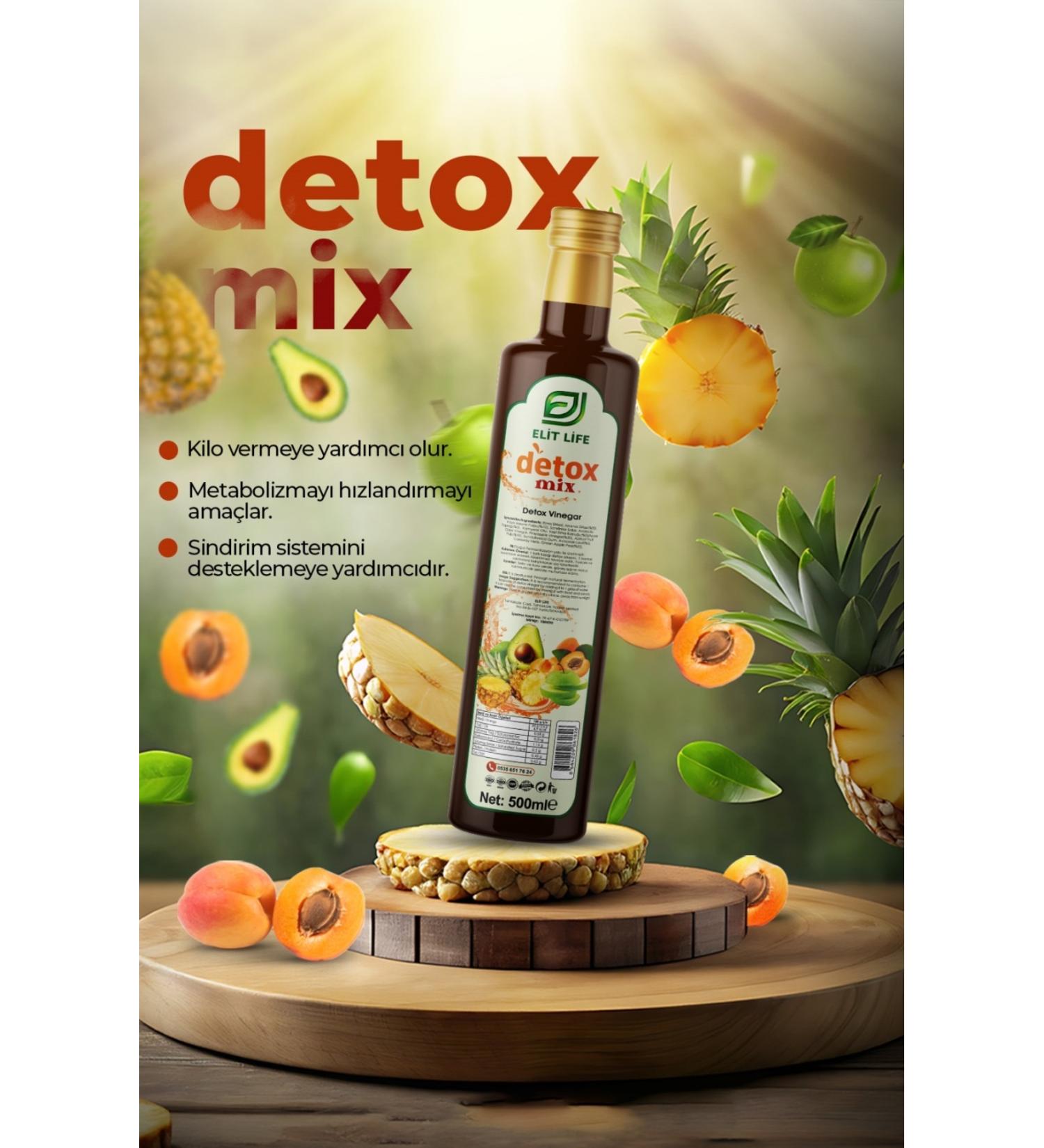 Elit Life Detoxmix detox vinegar that helps to get rid of edema and lose weight 500 ml - Buy Online on GoSupps.com