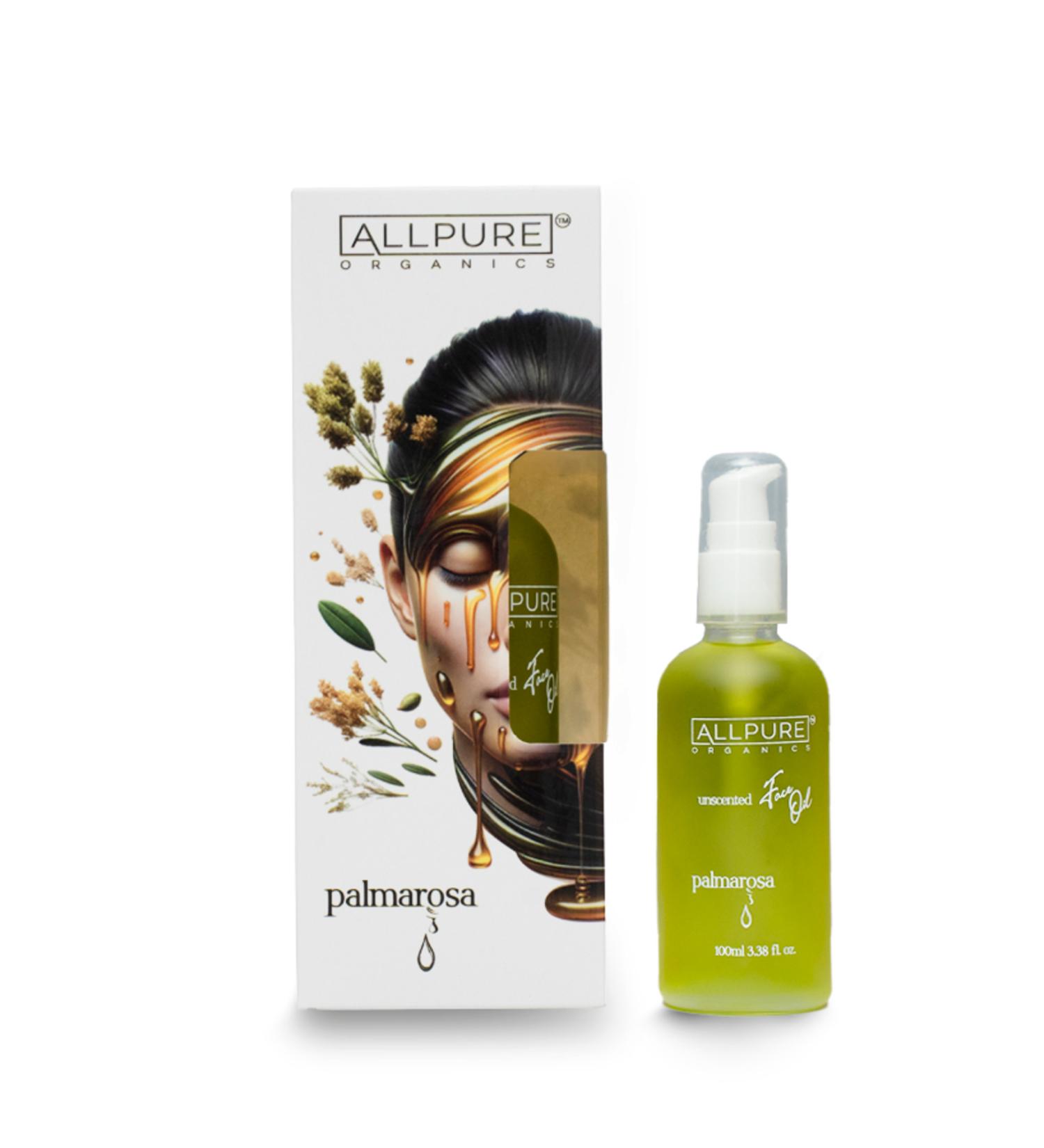 ALLPURE Palmarosa 0 Organic Skin Care Oil - Nourishing & Repairing Skin Tone Balancer - 100 ml