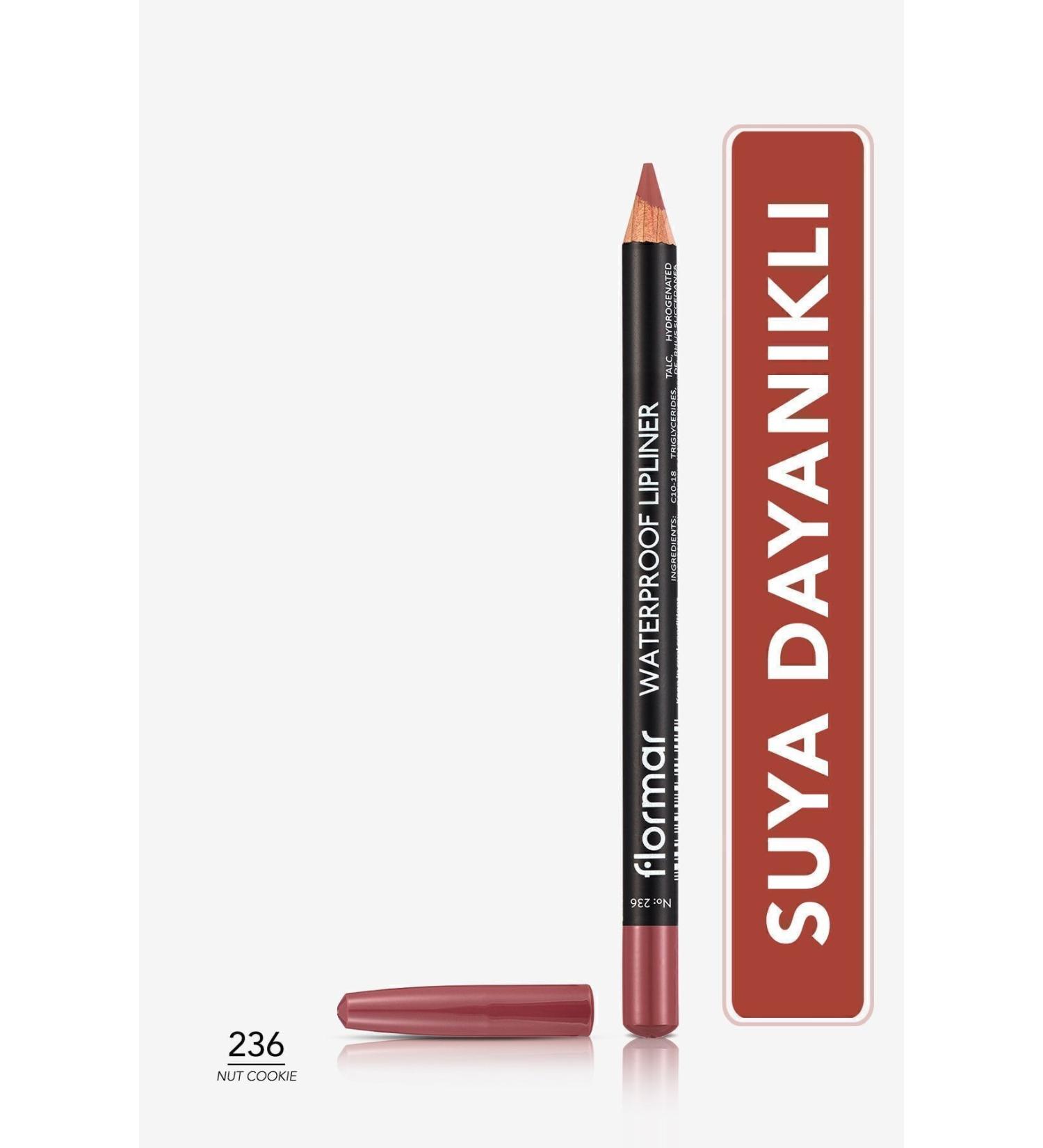 Flormar Waterproof Lip Pencil With A Matte Finish And A Natural Look-236 Eleg.728