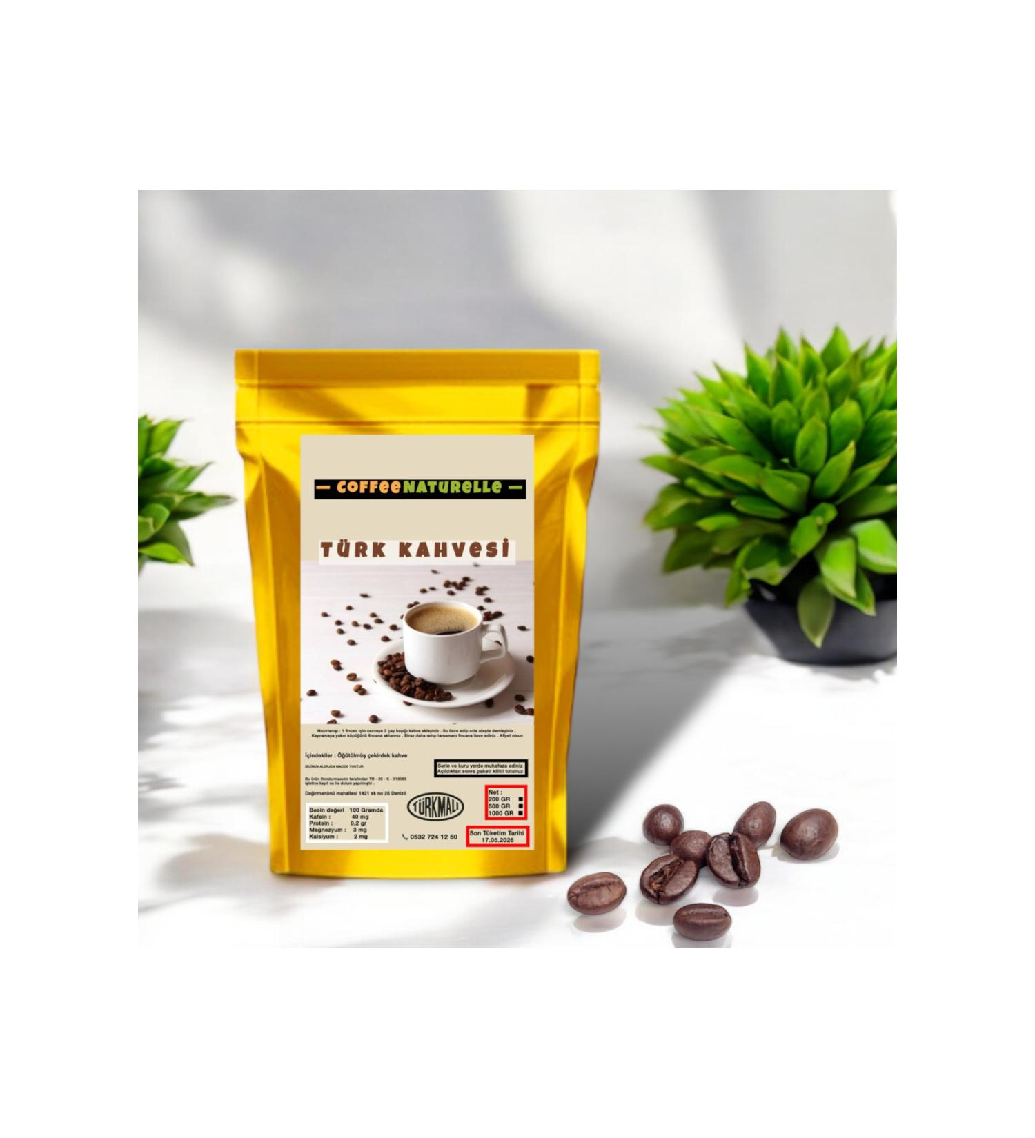 coffee Naturelle Turkish Coffee - 500 gr - 0 Arabica - Rio Minas - Soft Drink with Lots of Foam - Premium Quality