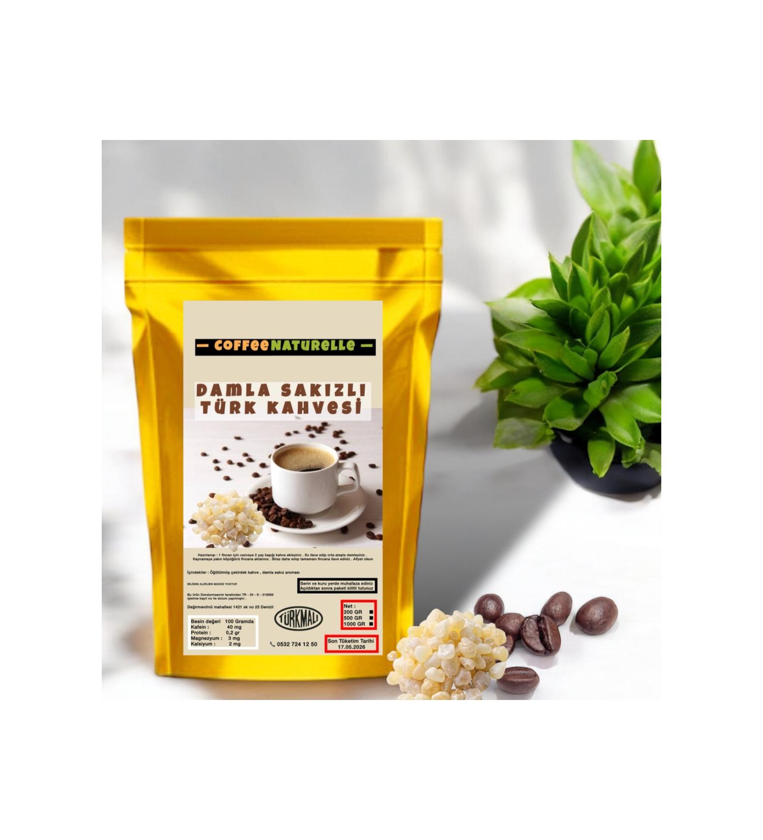 coffee Naturelle Turkish Coffee with Mastic - 1 KG - Premium Quality - Economic Size