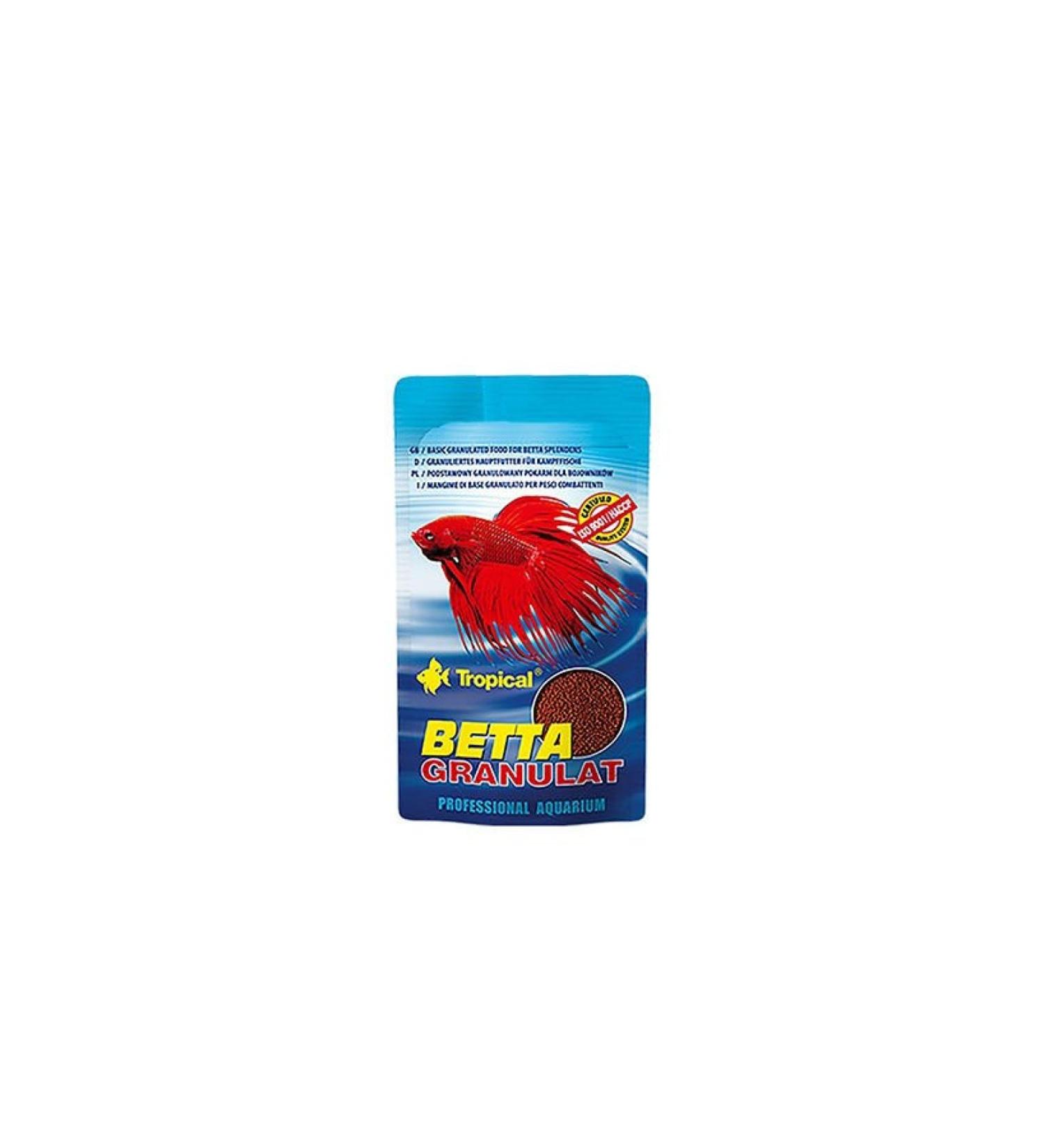 Tropical Betta Granulat Granulated Fish Food for Betta Fish 10 Gr