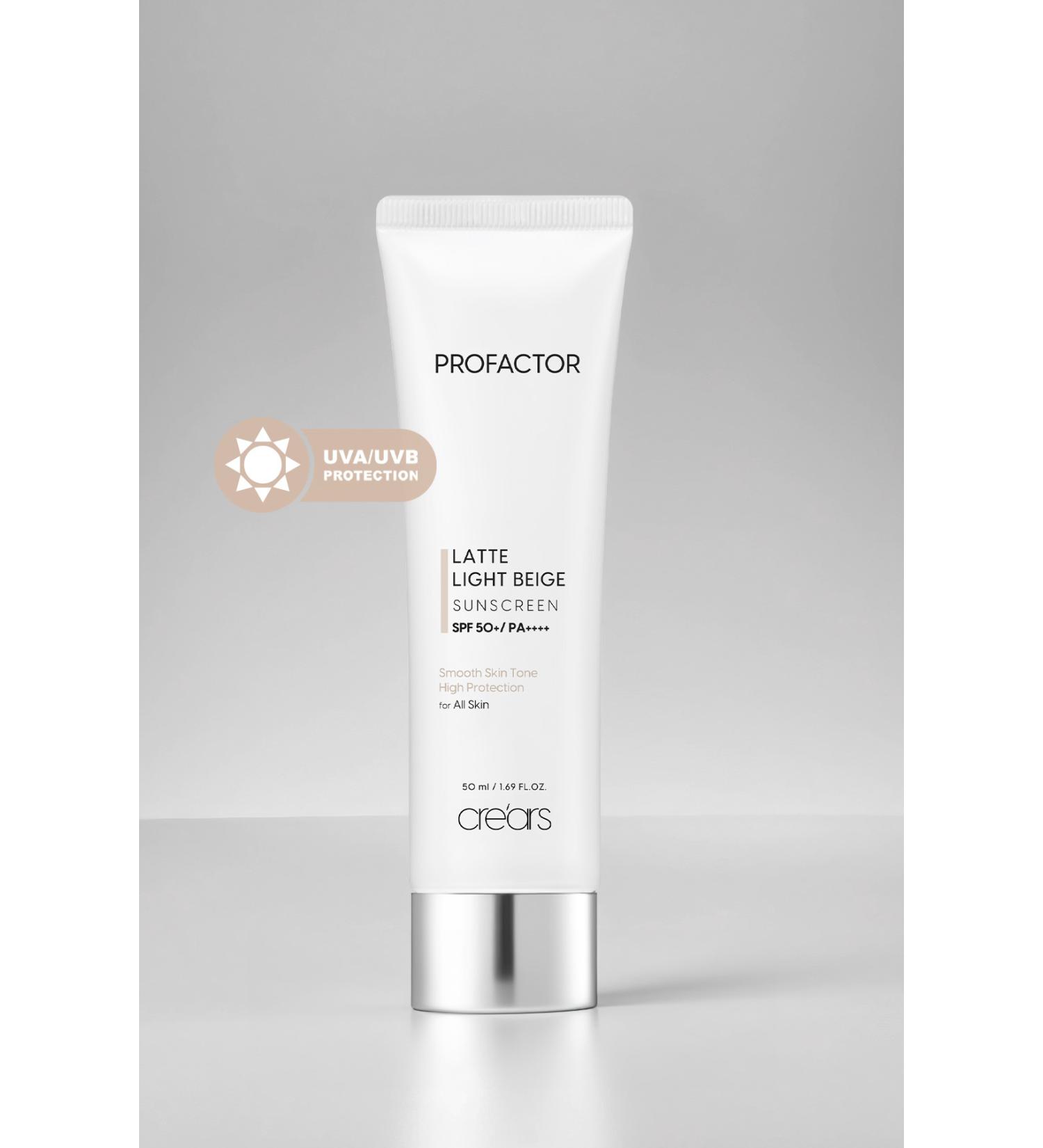 Cre'ars Concealer Tinted Sunscreen Cre'ars Profactor Latte Sunscreen SPF50+/PA++++ (Light Beige) - Buy Online on GoSupps.com