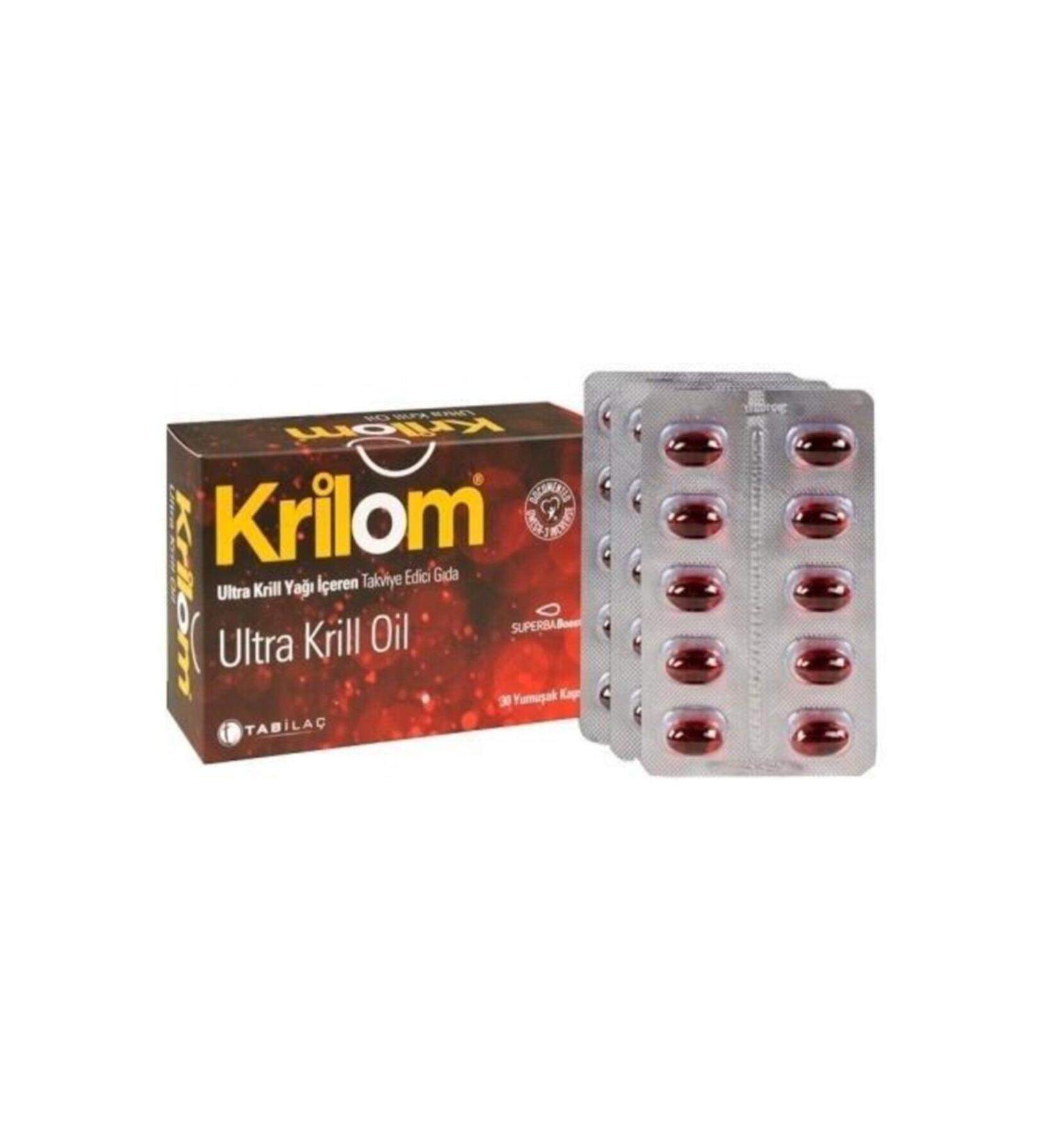 Krilom Ultra Krill Oil Food Supplement 30 Softgels