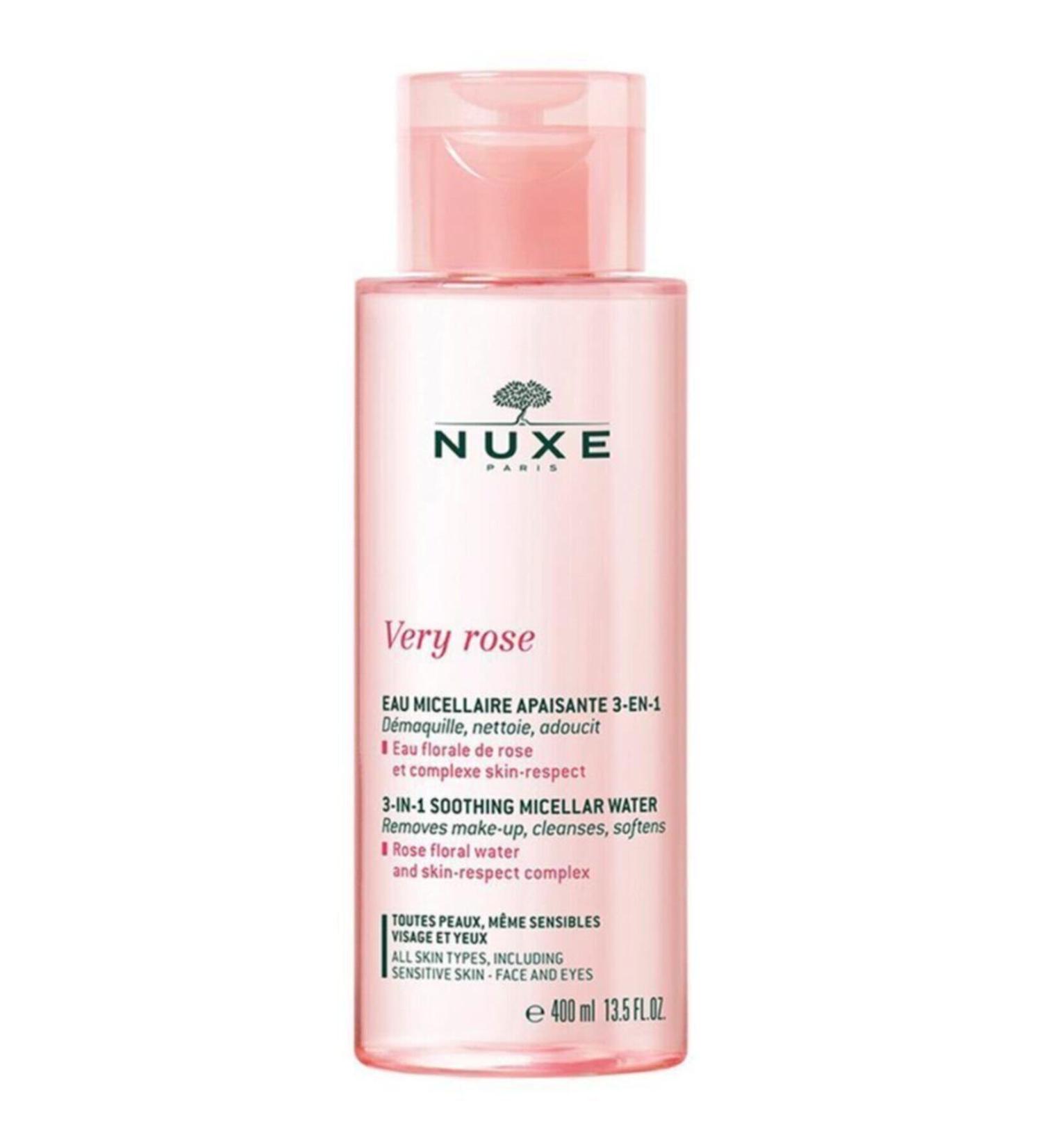 Nuxe Rose Essence Cleansing Water 400 ml - All Skin Types Including Sensitive Skin