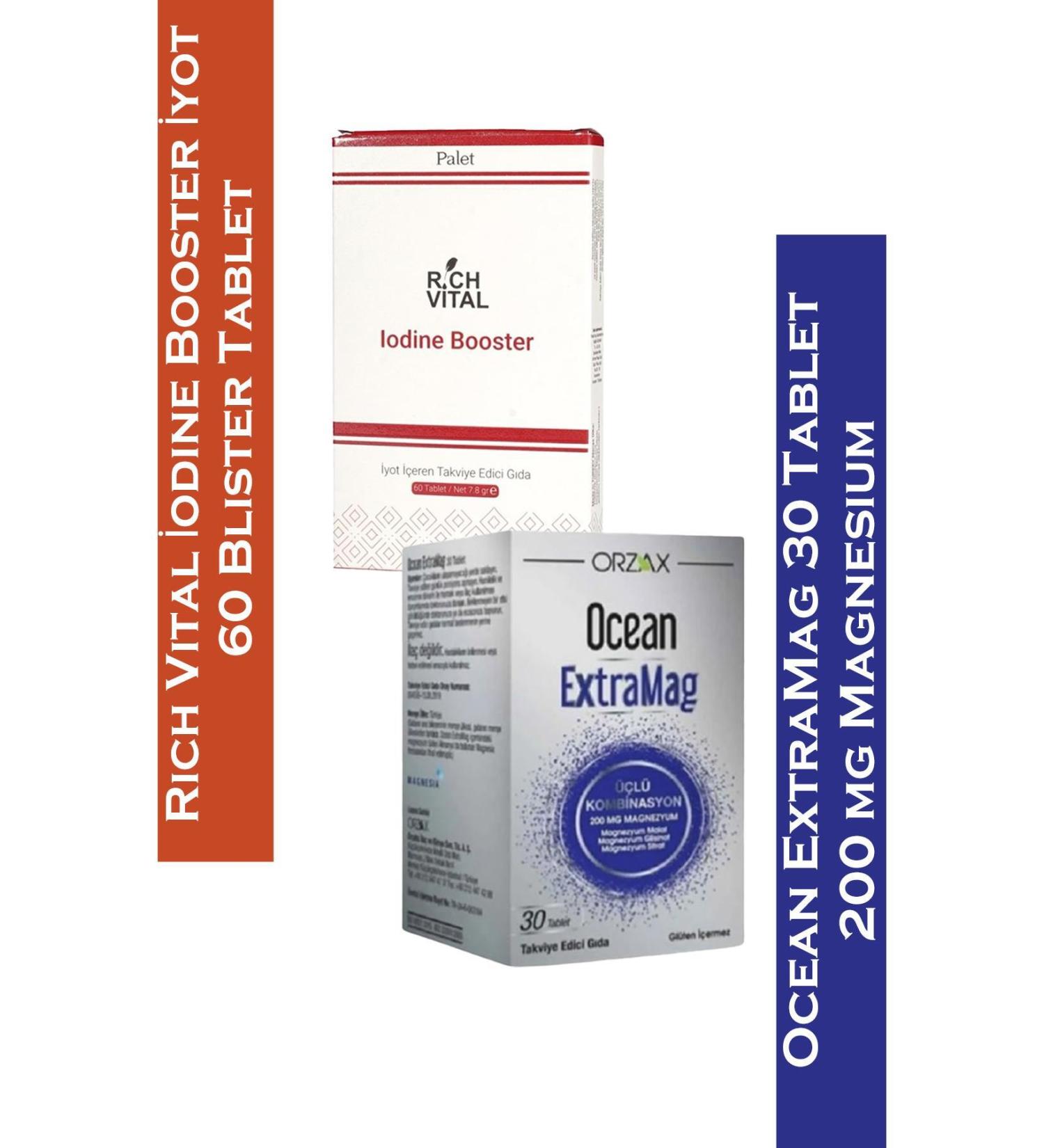 Palette Rich Iodine Booster Iodine 60 Blister Tablets + Ocean ExtraMag 30 Tablets