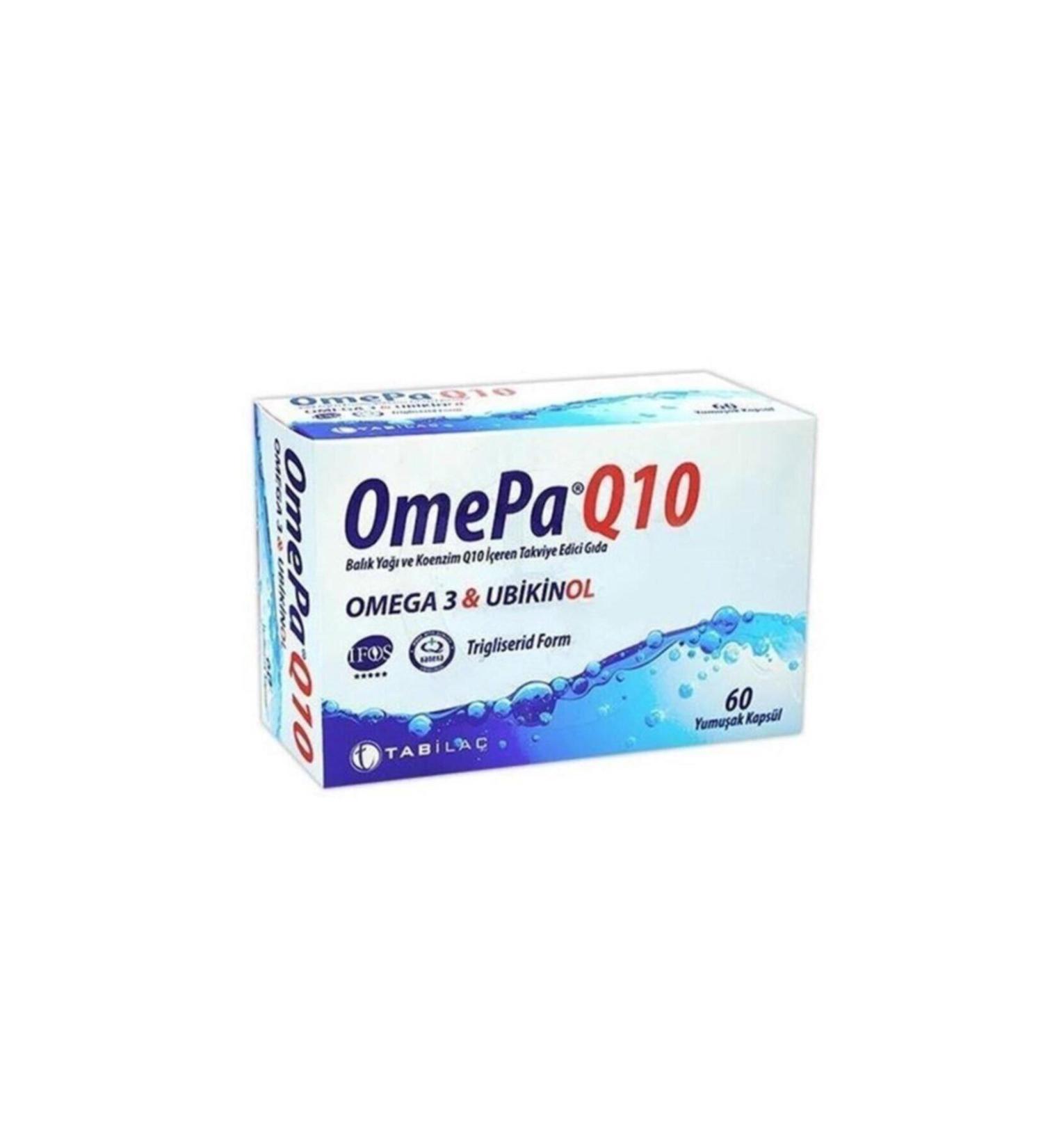 Omepa Q10 Omega 3 Ubiquinol 60 Capsule 8680133001123