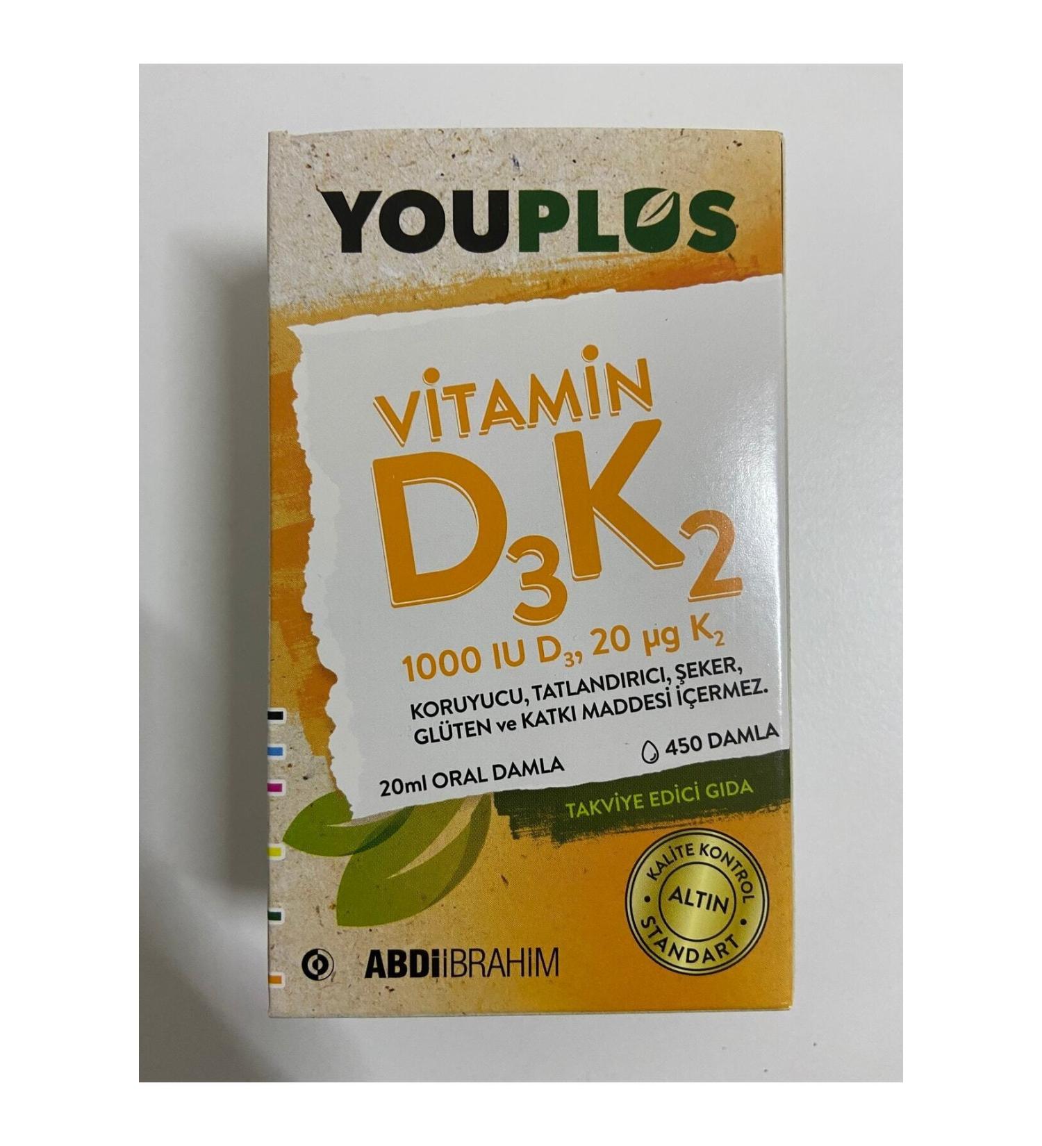 ABD BRAH M Youplus D3k2 1000 Iu 20 ml Drop 8699514590248