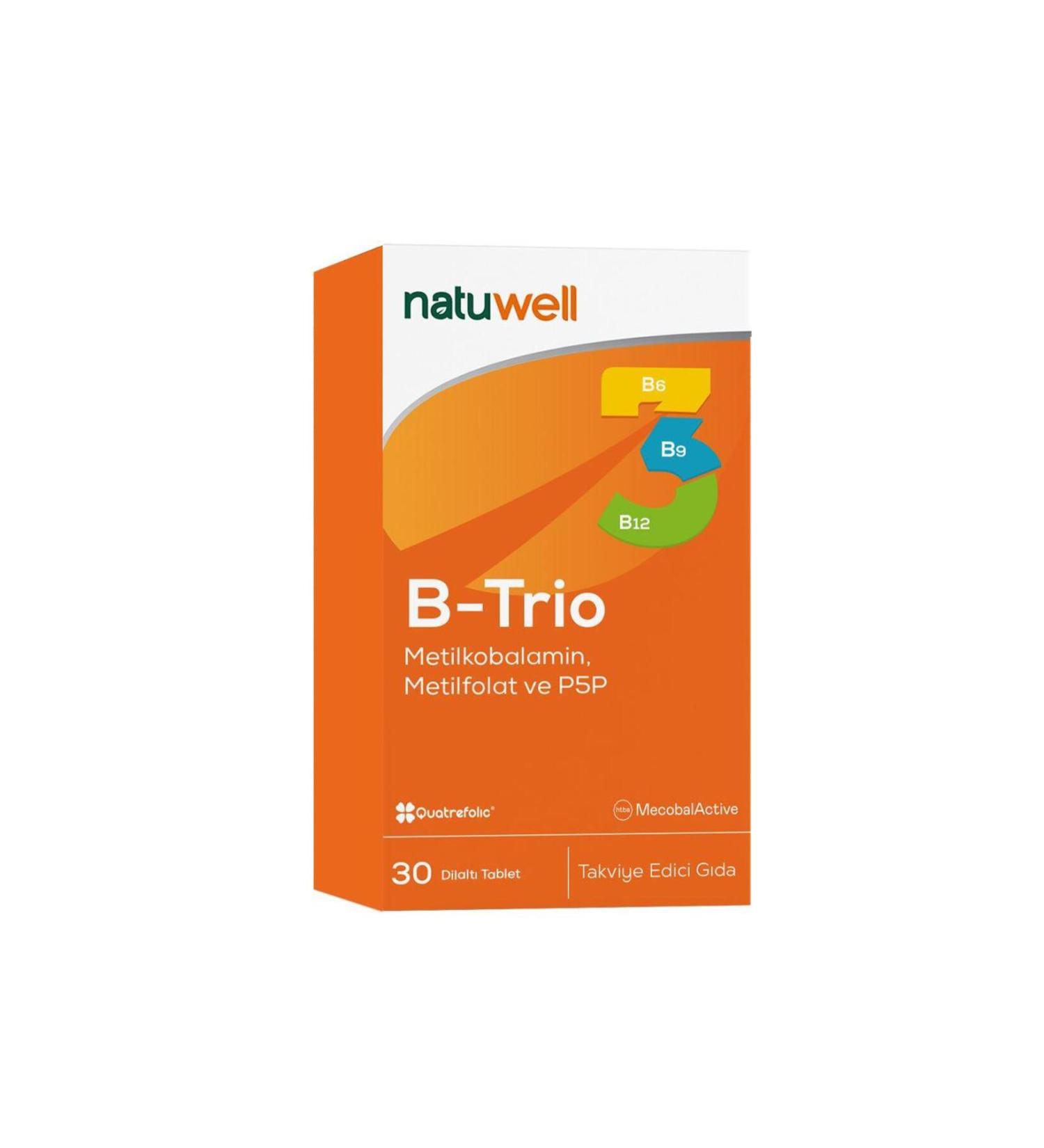 Natuwell B-trio 30 Sublingual Tablets 8683873980291
