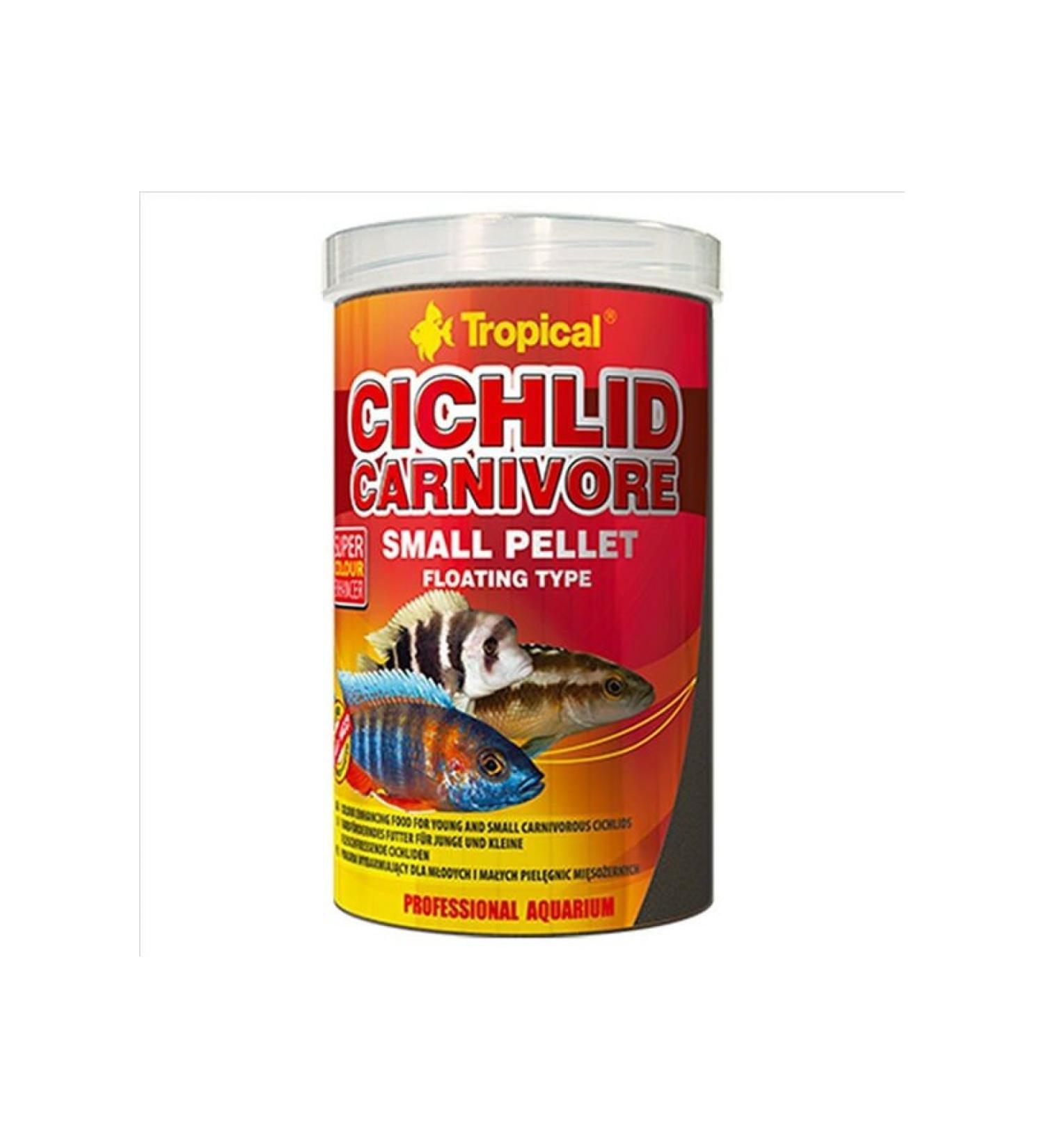 Cichlid Carnivore Pellet Granulated Carnivore Chewing Gum Food Small 250 ml