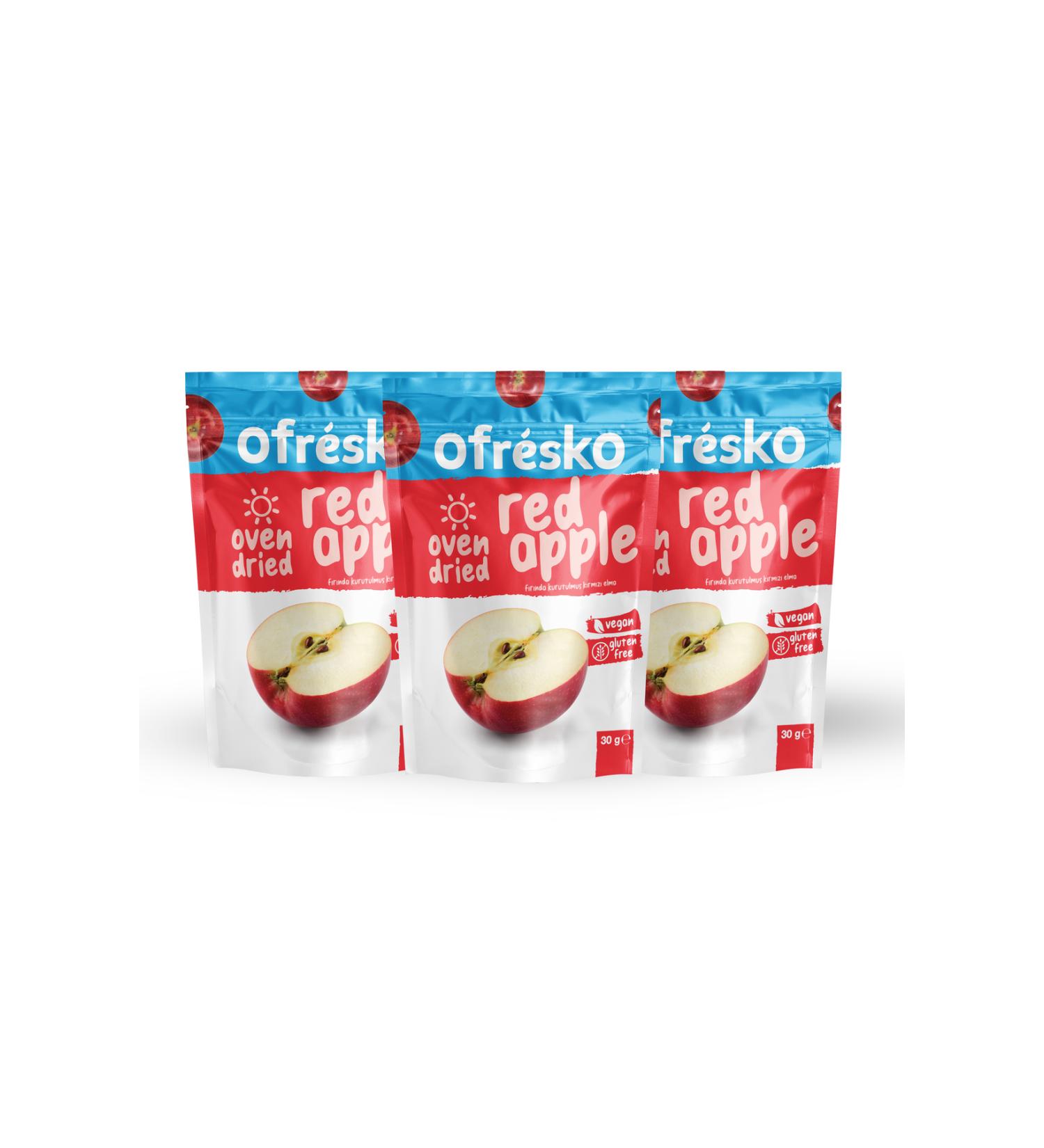 Ofr sko Oven Dried Red Apples 30 G Doypack - Dried Fruit 3 Piece Package