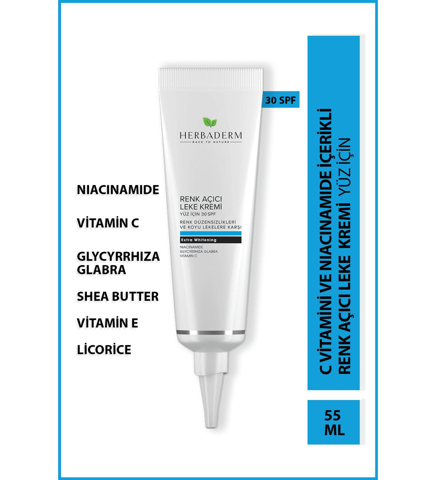 Herbaderm Skin Whitening Lightening Face Blemish Cream 55 ml - Buy Online on GoSupps.com