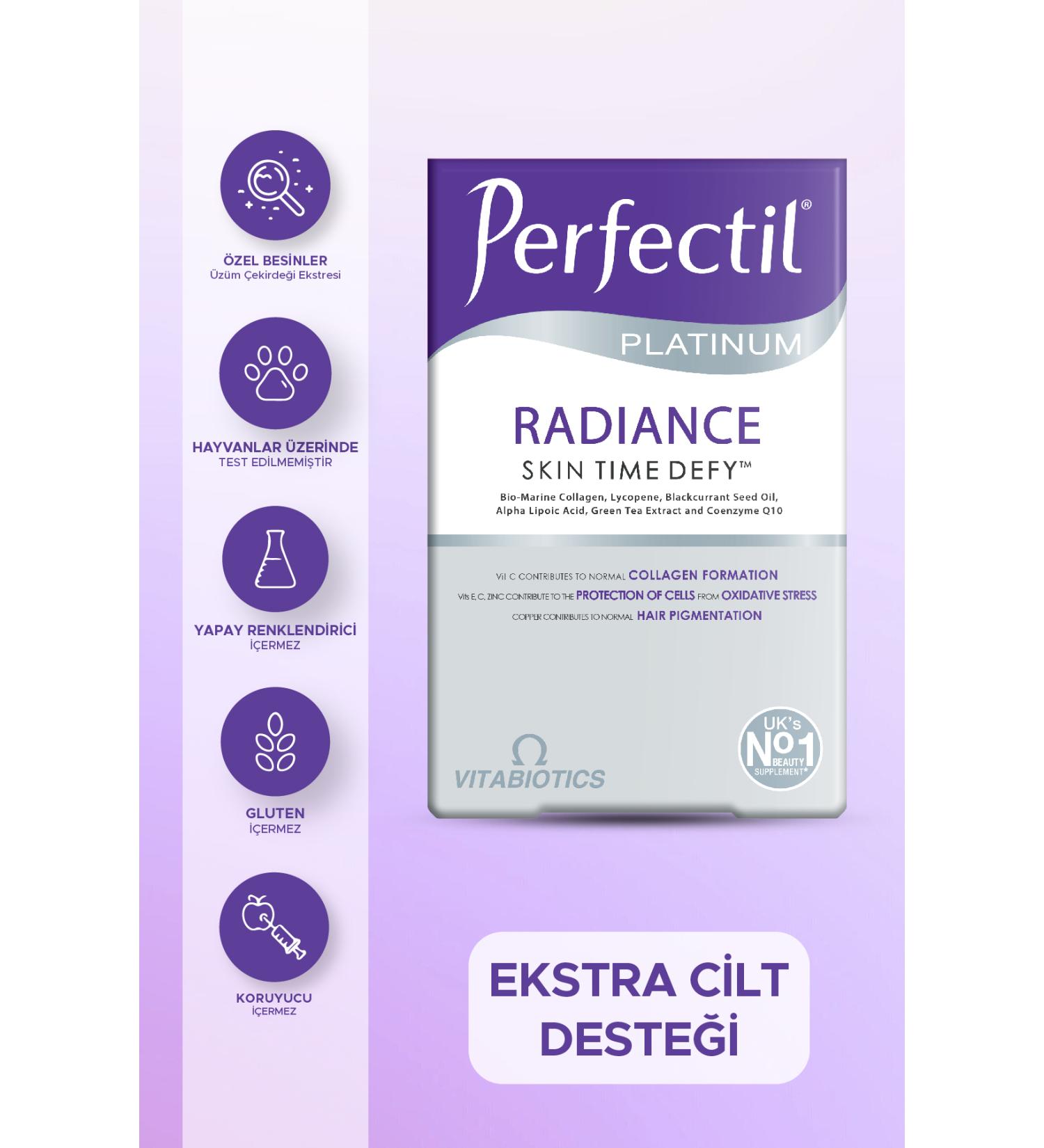 Perfectil Type 2 Skin Health Vitamin Containing Fish Collagen Blackcurrant Silicium Biotin Iron Magnesium