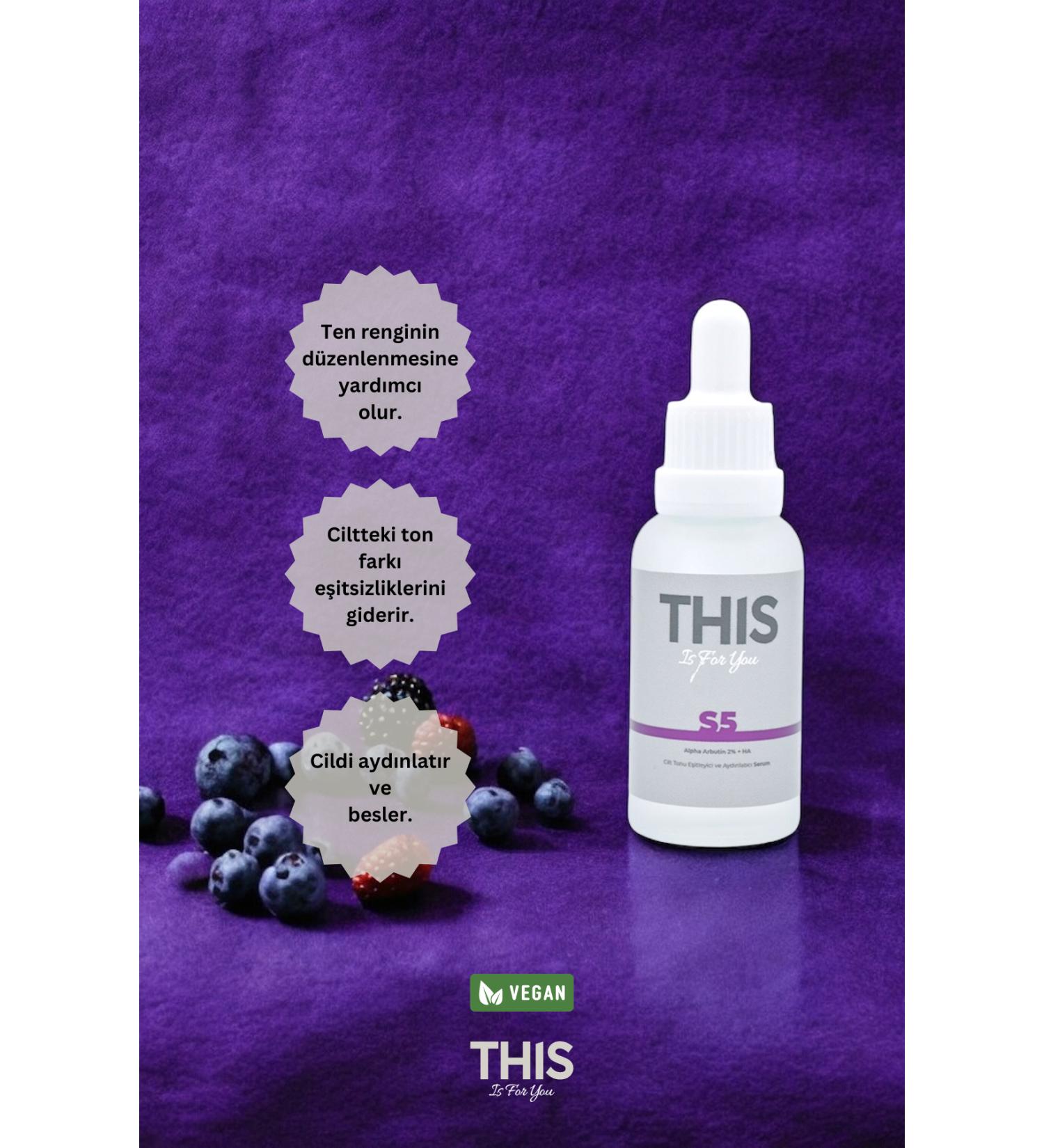 This S5 Skin Tone Equalizer and Brightening Serum Alpha Arbutin 2% Ha - 30ml