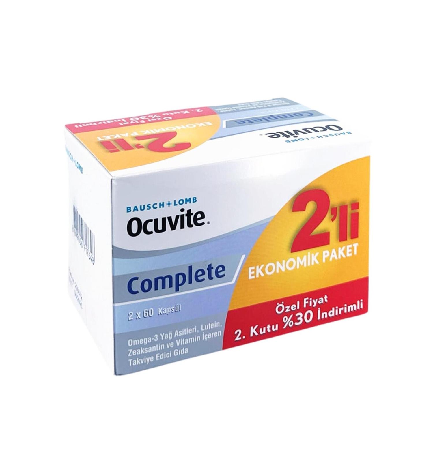 Bausch & Lomb Ocuvite Complete 2 Li Economic Package 2 X 60 Capsules
