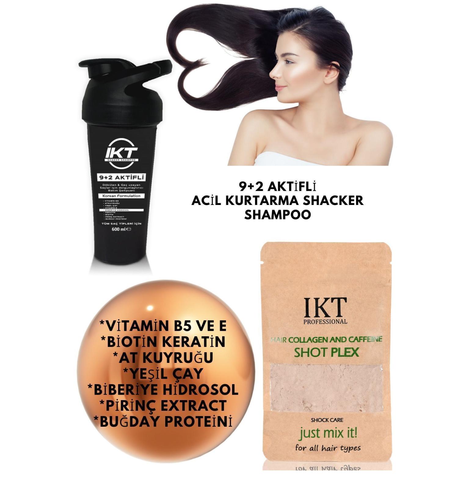 IKT IKT 600ml 9+2 Active Shampoo and 60 Gr Hair Powder.Instant Repair Set - Buy Online on GoSupps.com