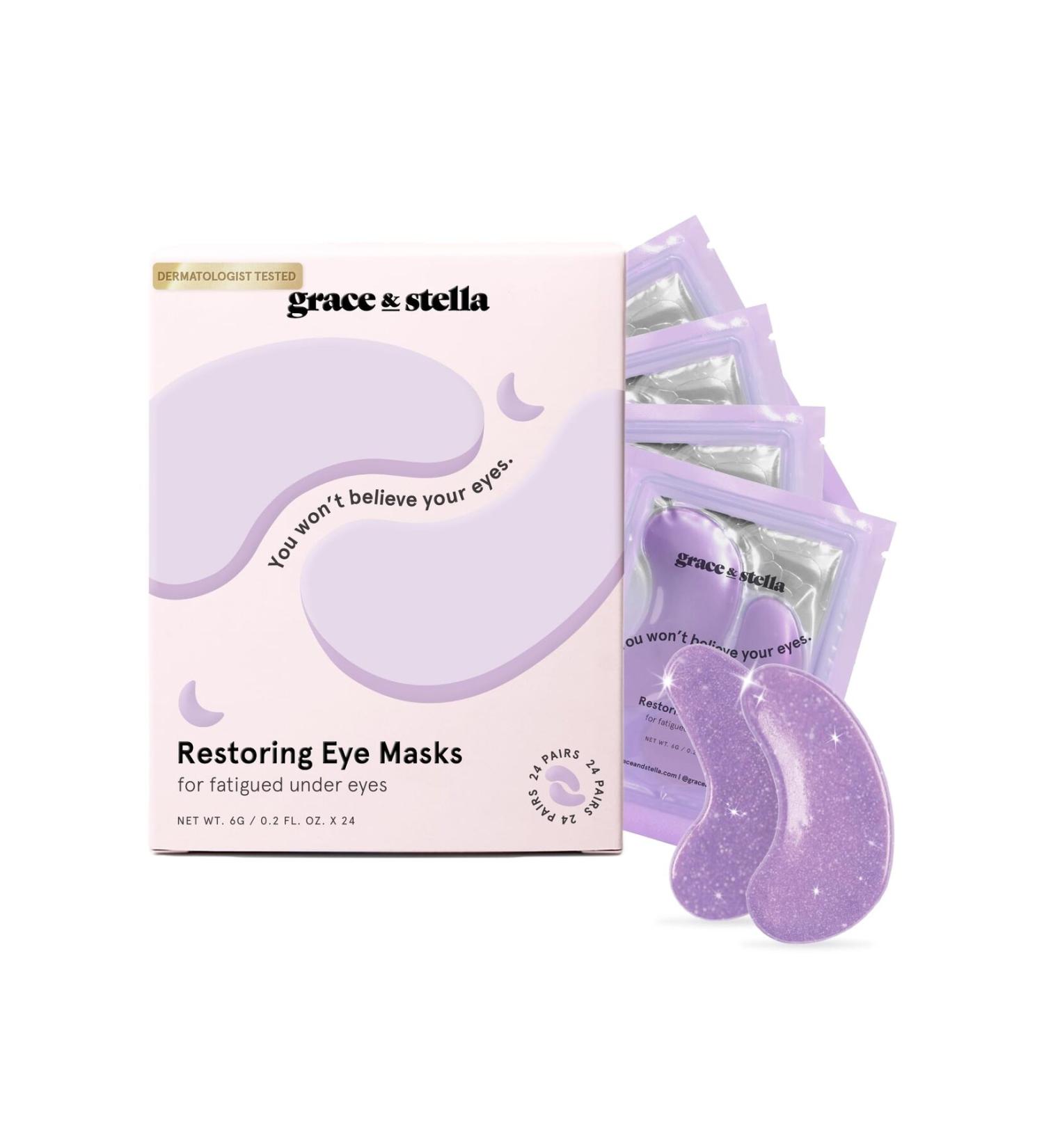 grace & stella Retinol Eye Mask for Under Eye Dark Circles 3 Pieces - Buy Online on GoSupps.com