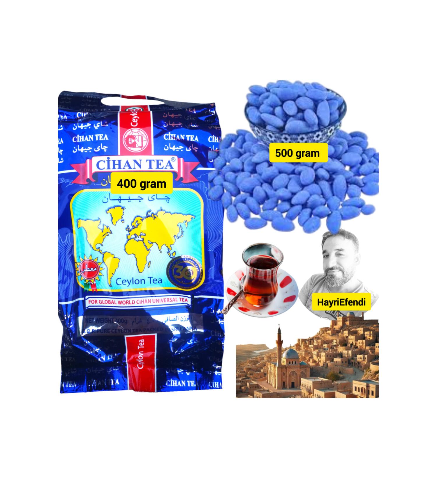 Hayriefendi Cihan tea & Mardin Almond Candy Blue