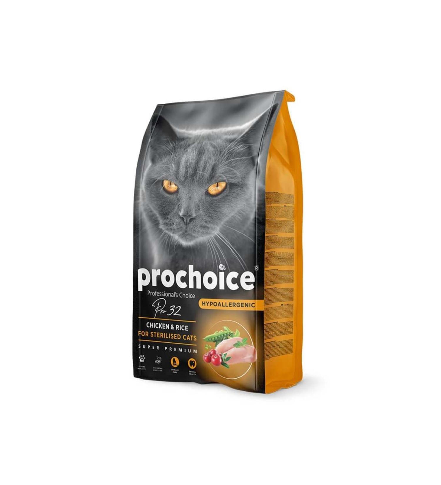 Pro Choice Pro Choice 32 Sterilized Chicken and Rice Sterilized Cat Food 2 Kg