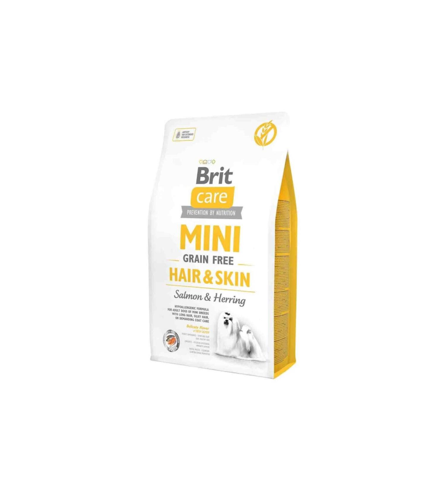 Brit Care Mini Hair Skin Salmon Grain Free Small Breed Dog Food 2 Kg - Petshopundan