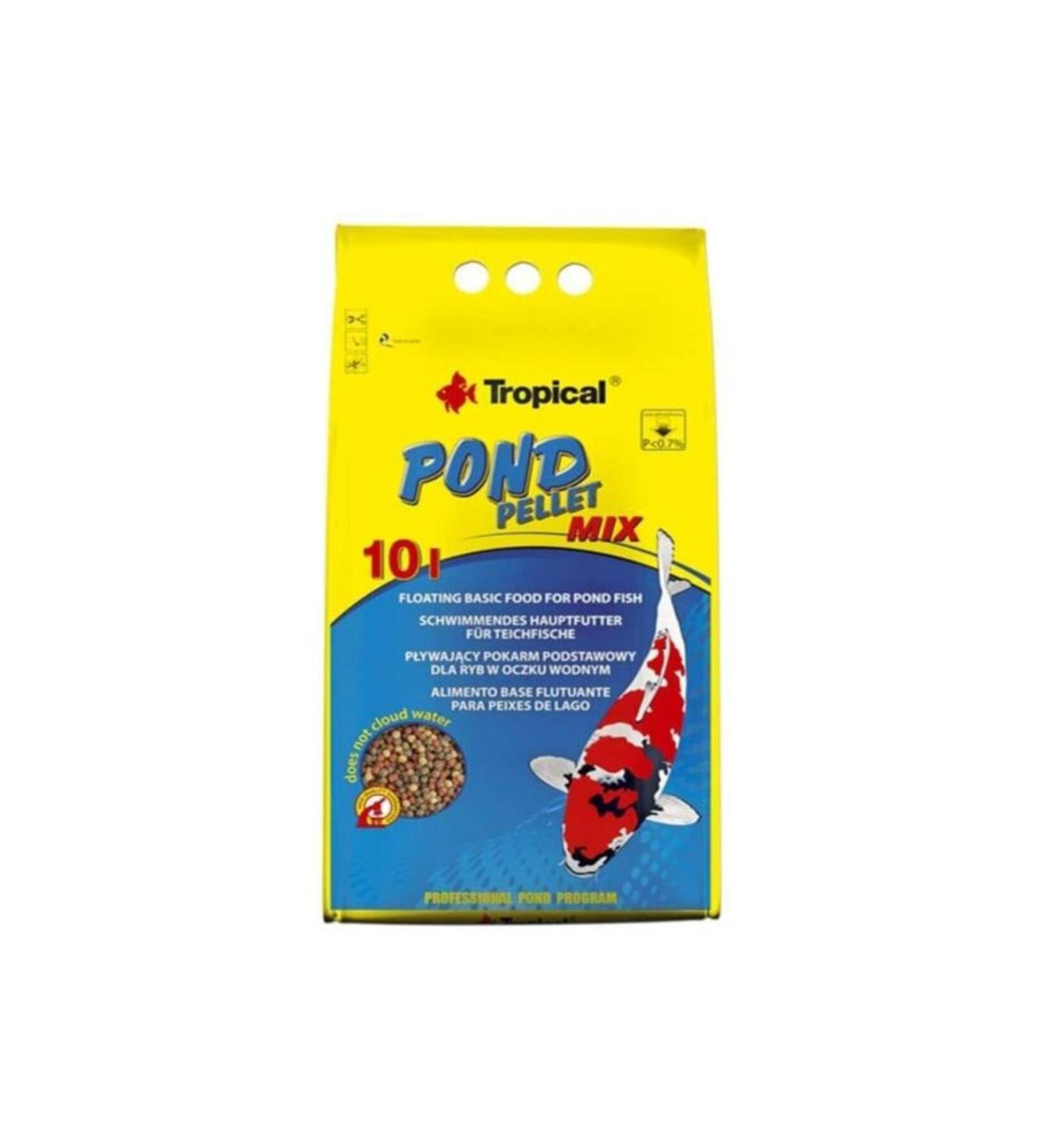 Tropical Pond Pellet Mix Granular Food for Koi and Goldfish 130 Gr - 5910432
