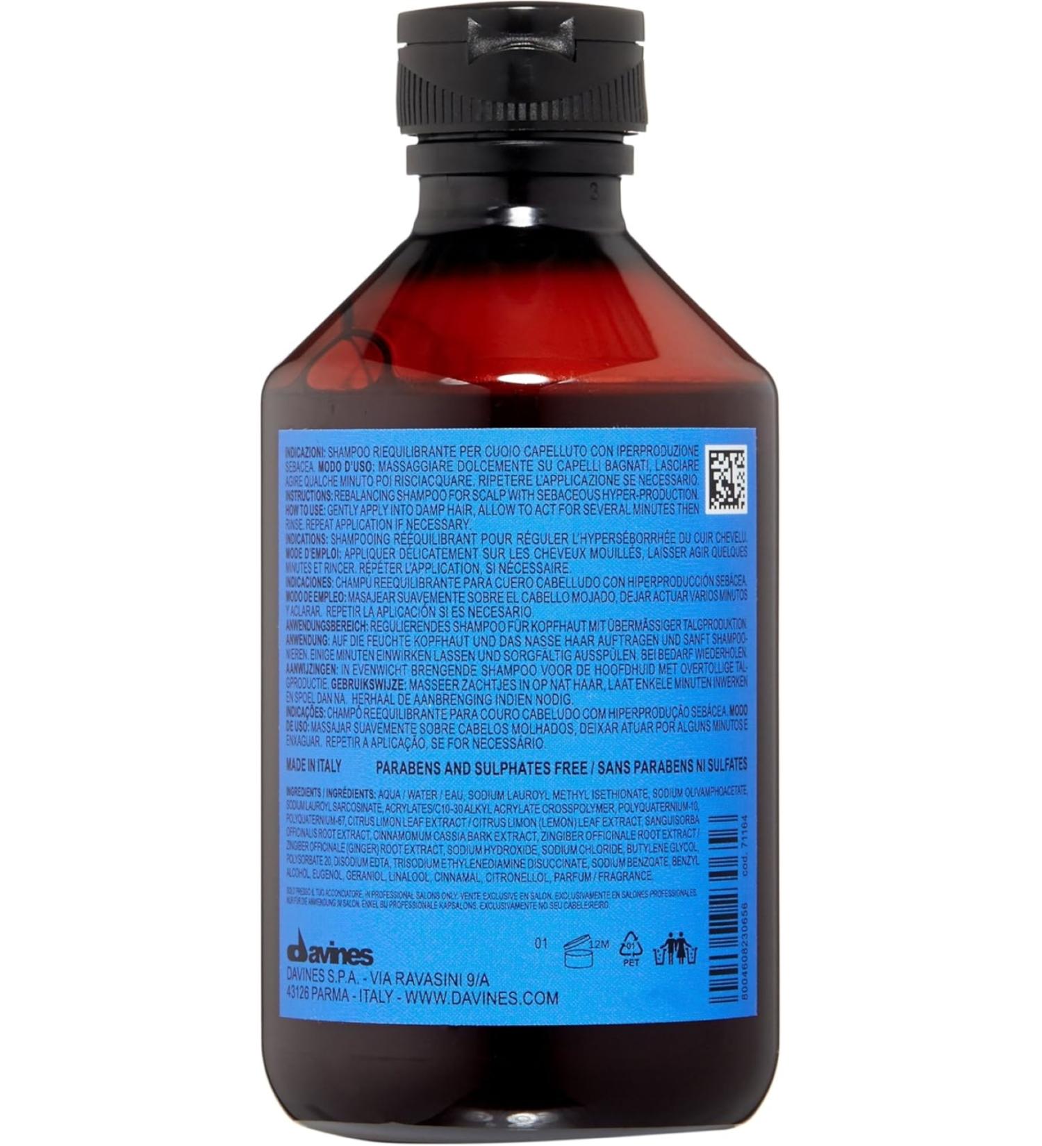 Davines REBALANCING Scalp Cleansing Antioxidant Purifying Shampoo 8.45flozBEAUTYSECRETSQ7