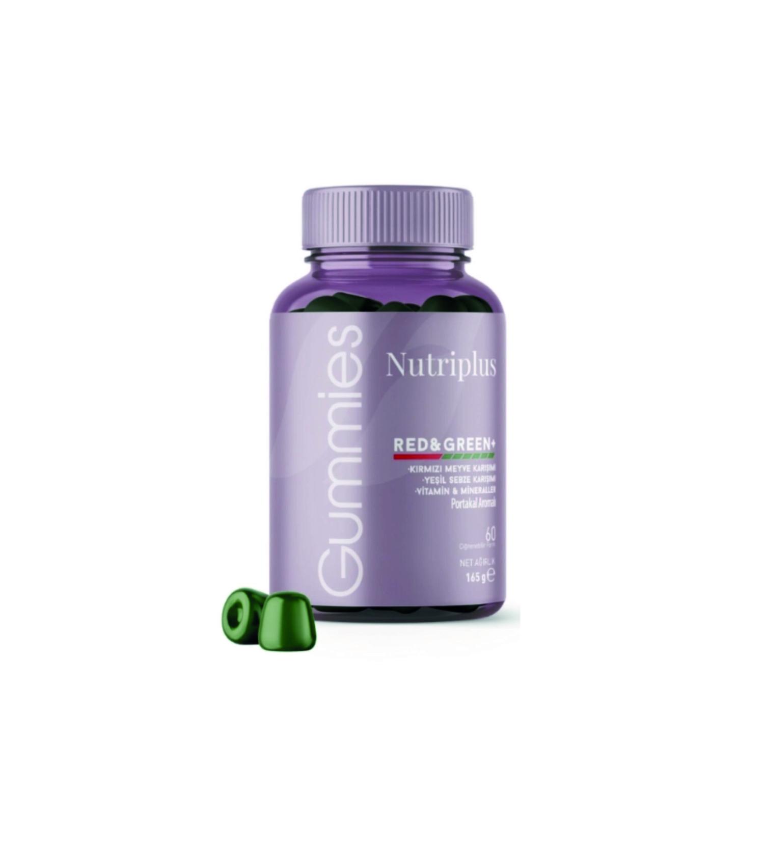 Farmasi Nutriplus Red & Green Mix Gummy 60 Pieces