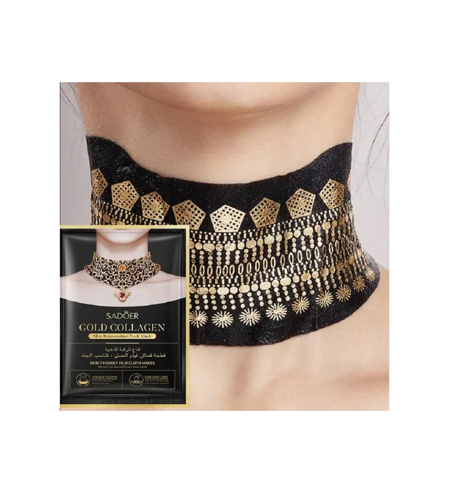 SADOER Gold Collagen Skin Rejuvenation Neck Mask (Pack of 5) - Buy Online on GoSupps.com