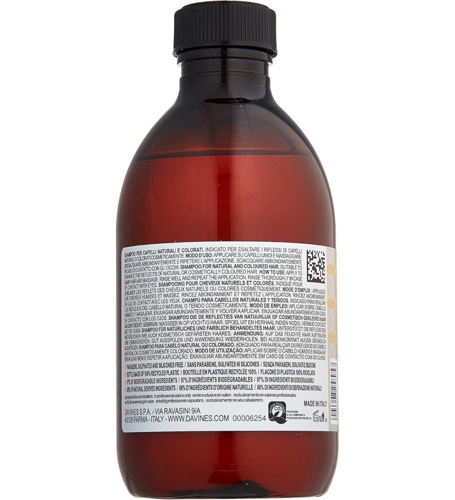Davines ALCHEMIC Golden Color Intensive Skin Protection Shampoo 280 ml BEAUTYSECRETSQ14