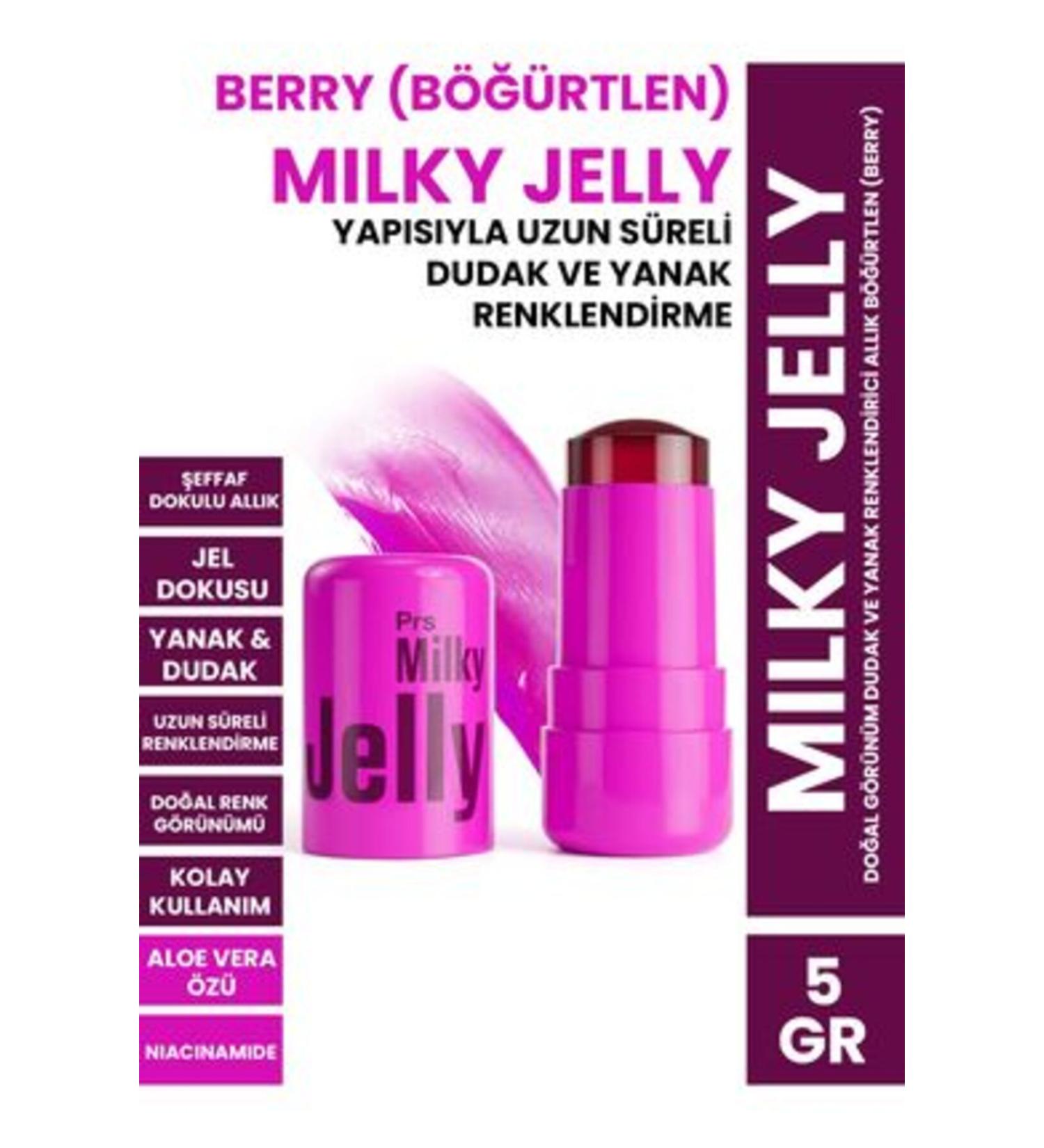 NOVAFACE STD Milky Jelly Natural Look Lip and Cheek Color Blush Blackberry 5 GR Classic