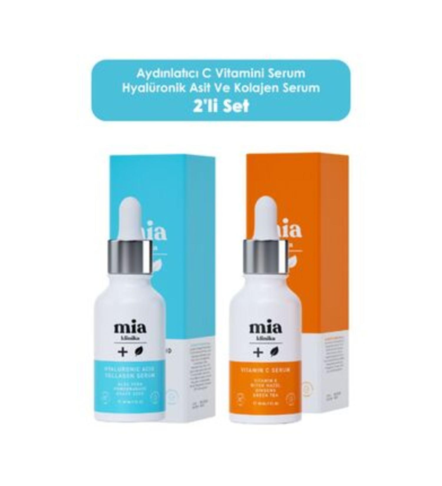 NOVAFACE STD Brightening Vitamin C Serum Hyaluronic Acid and Collagen Serum 2-Piece Set 30 ml Classic