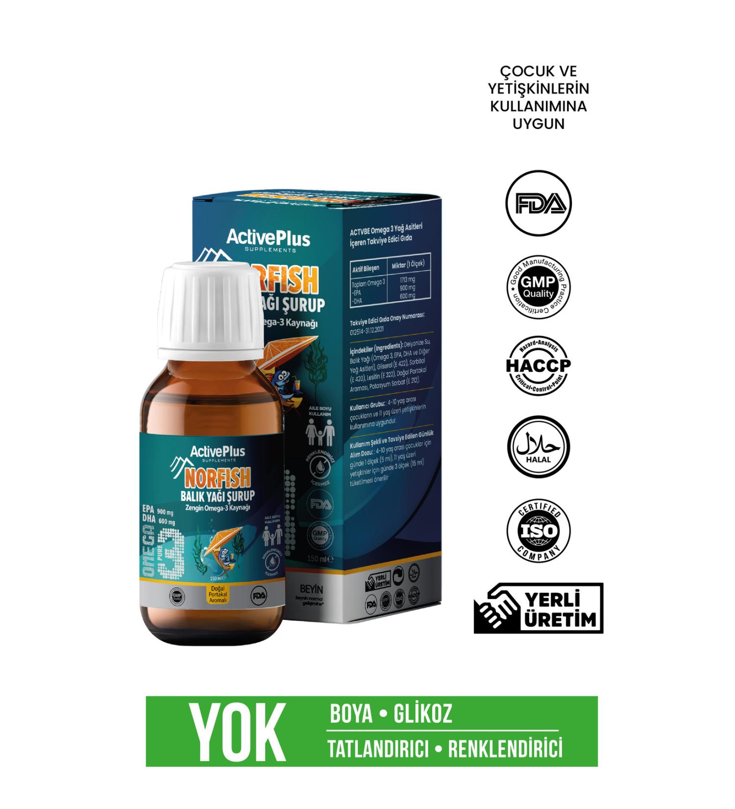 ActiveBee Supplements Norfish Fish Oil Syrup Natural Omega-3 Support for Children and Adults - Buy Online on GoSupps.com
