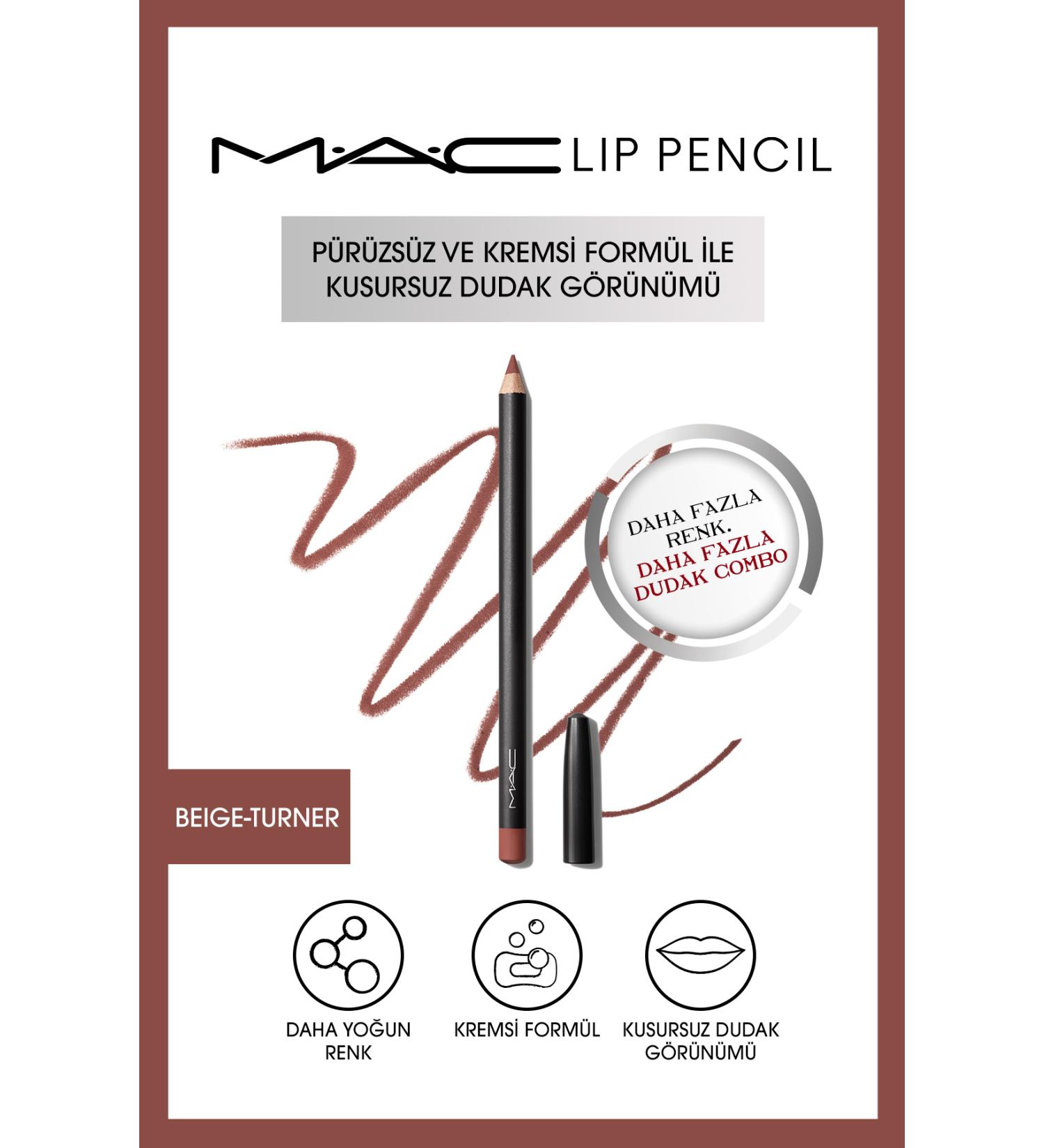 Mac Creamy Permanent Lip Pencil - Lip Pencil - Beige Turner 1.45 G